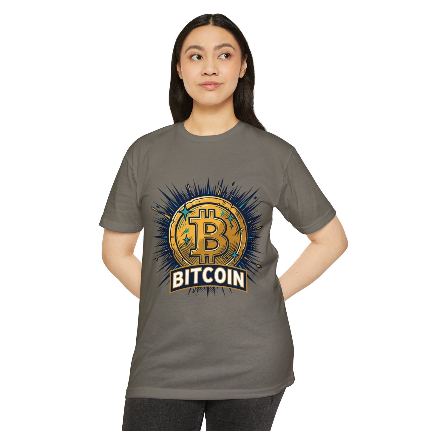 Camiseta gráfica de Bitcoin — Camiseta vintage de moneda criptográfica