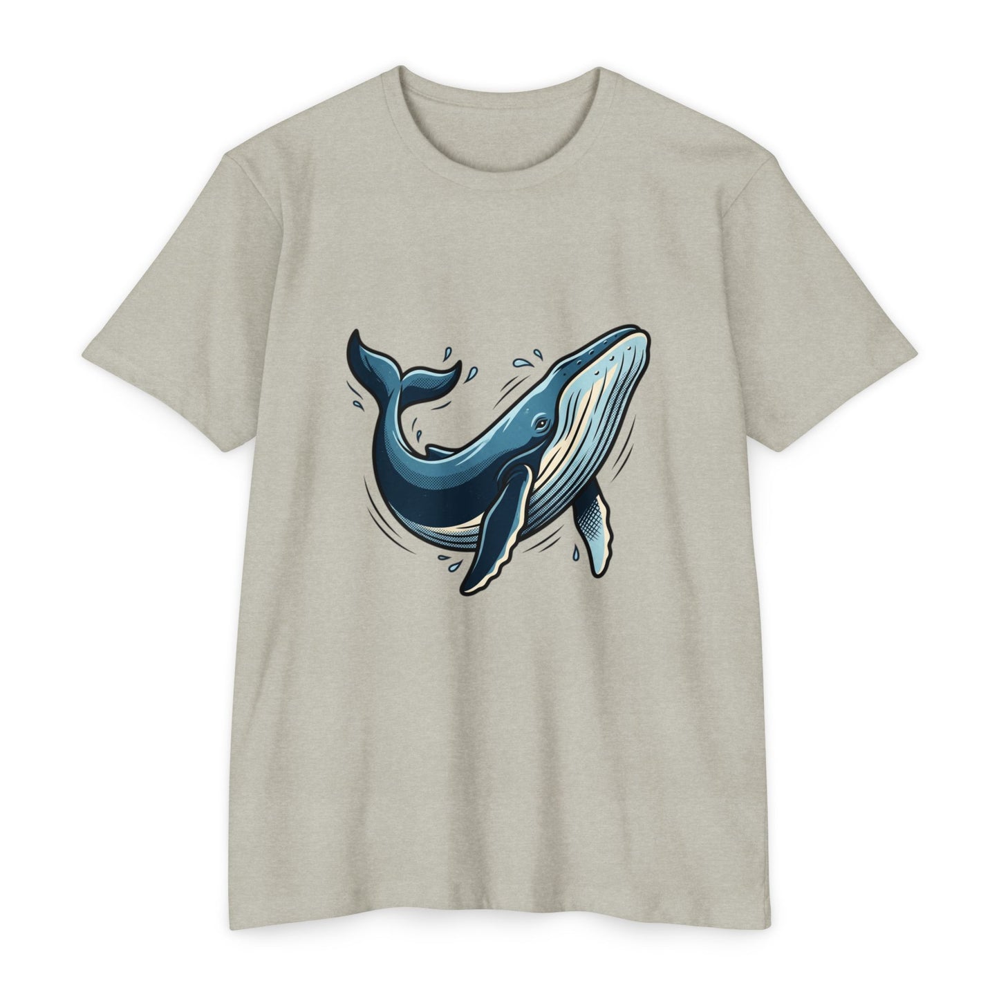 Whale Illustration T-Shirt — Retro Ocean Graphic Tee