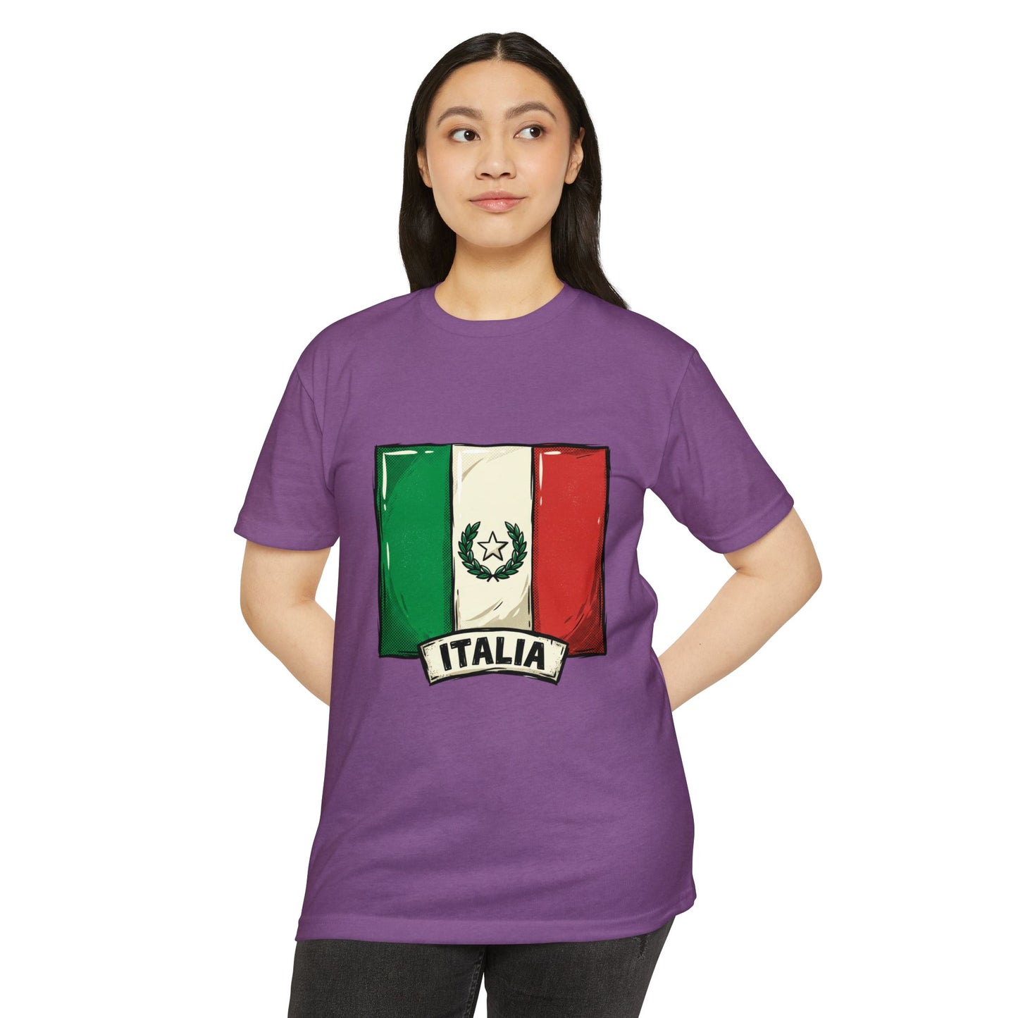 Italian Flag Vintage Crest T-Shirt — Italia Graphic Tee