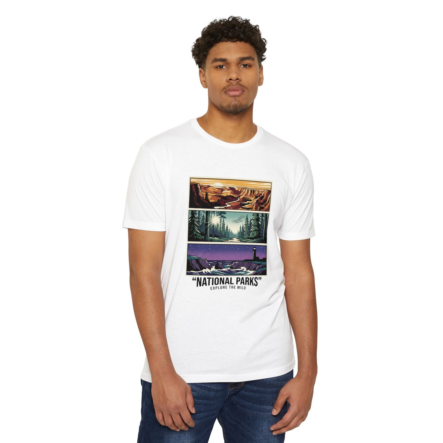 National Parks Scenic Panels T-Shirt — Explore the Wild Graphic Tee