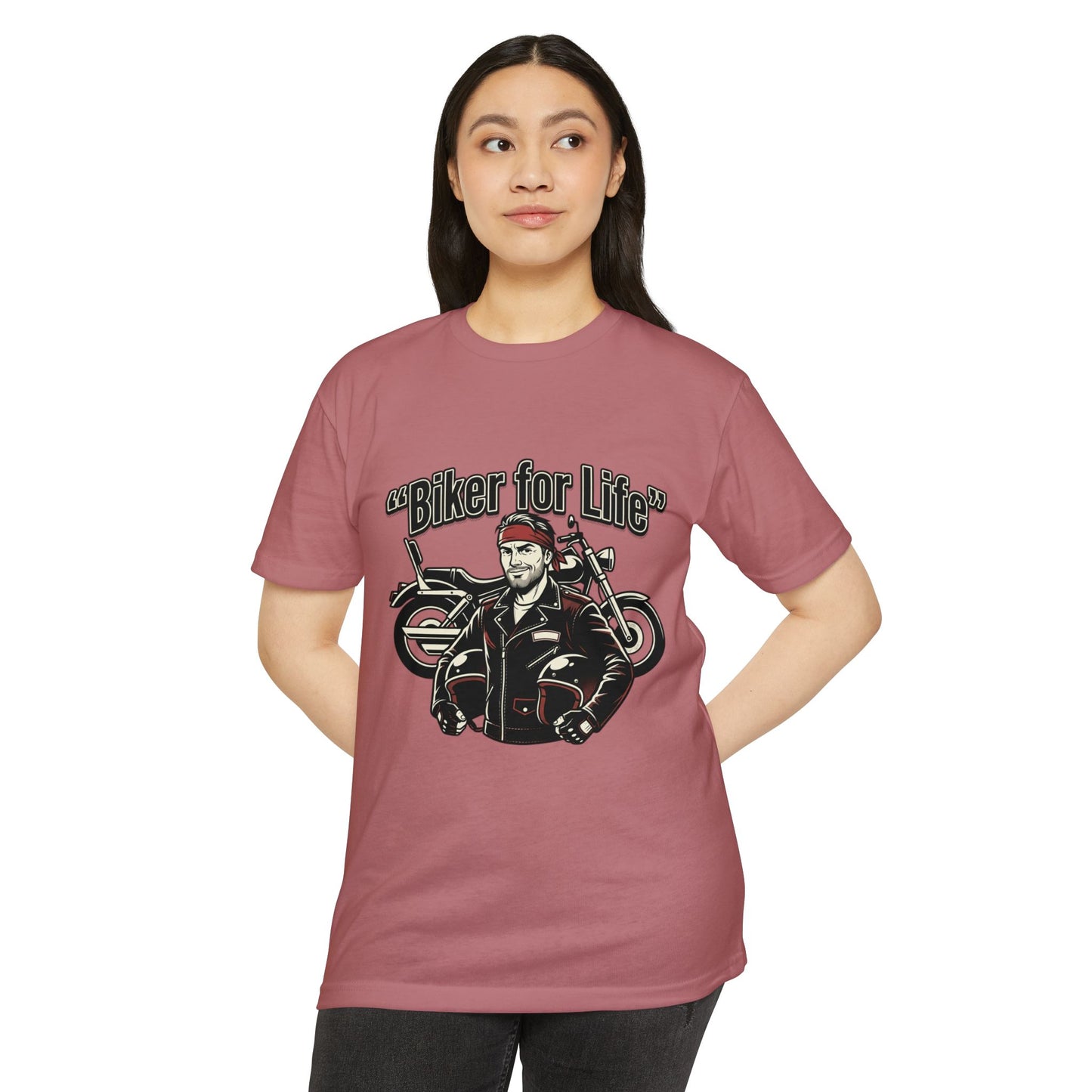 Biker For Life Vintage Motorcycle T-Shirt