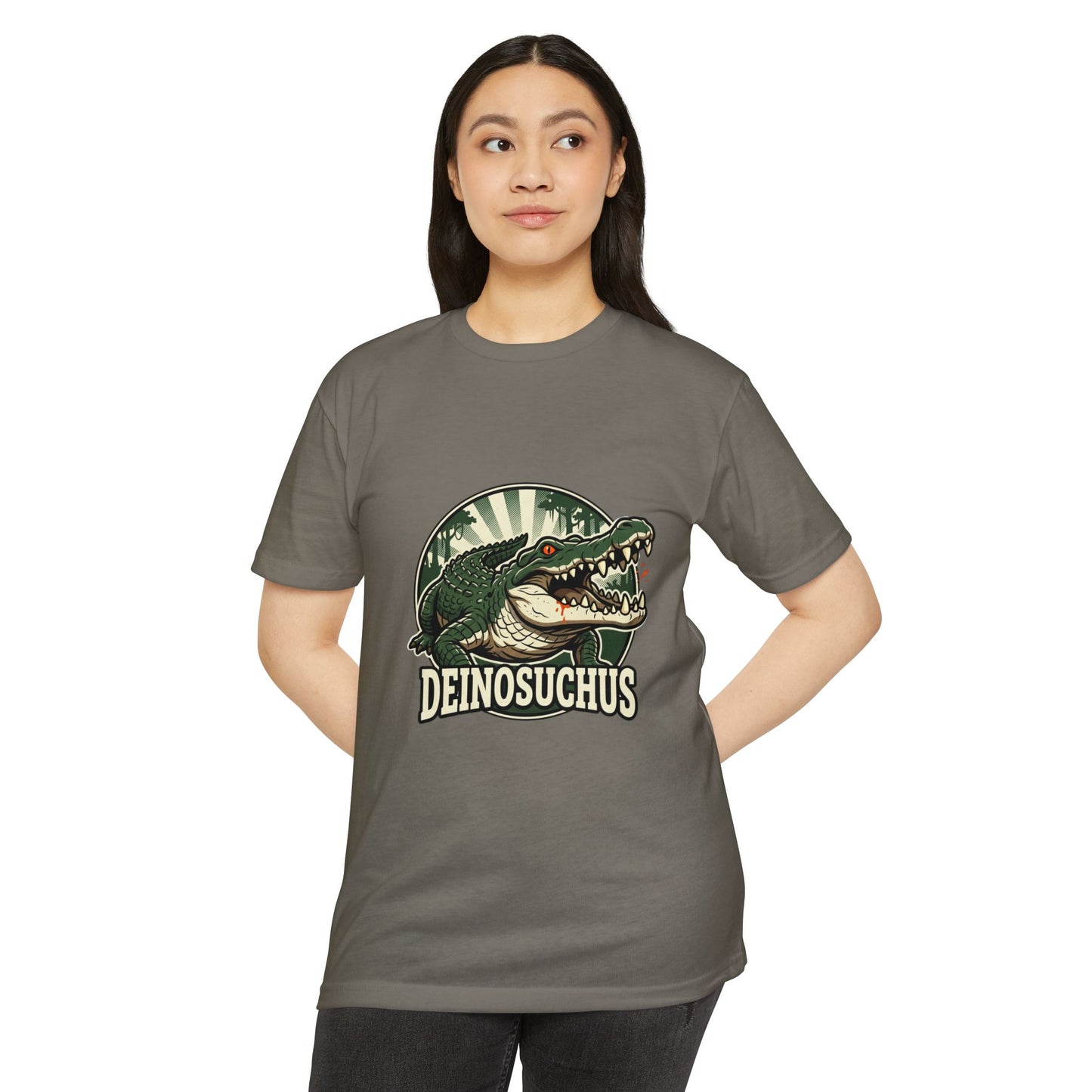 Deinosuchus Alligator Retro Fossil Graphic T-Shirt