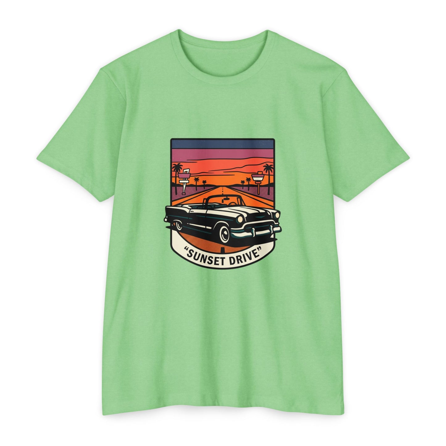 Sunset Drive Vintage Car T-Shirt