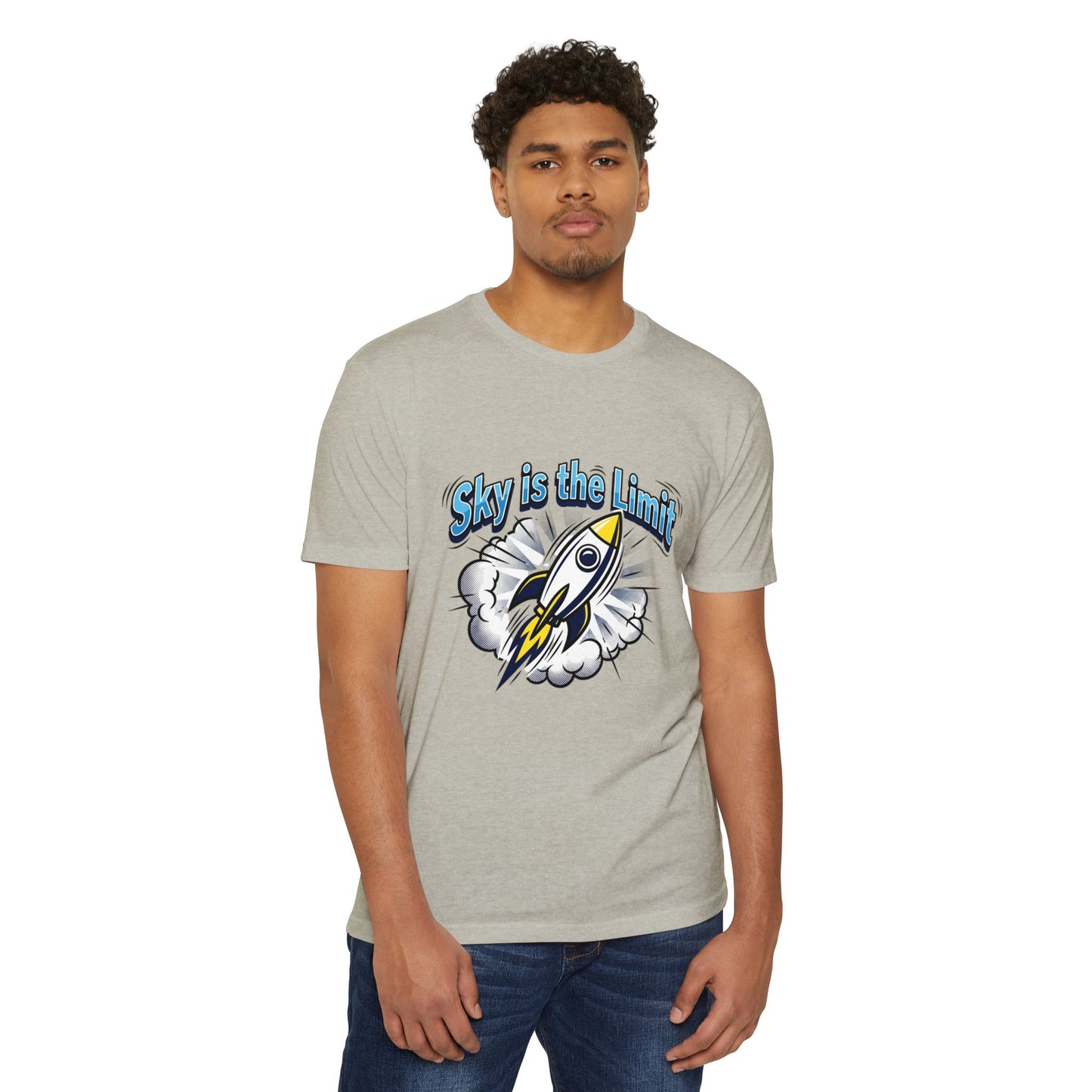 Sky Is the Limit Rocket T-Shirt — Inspirational Graphic Tee