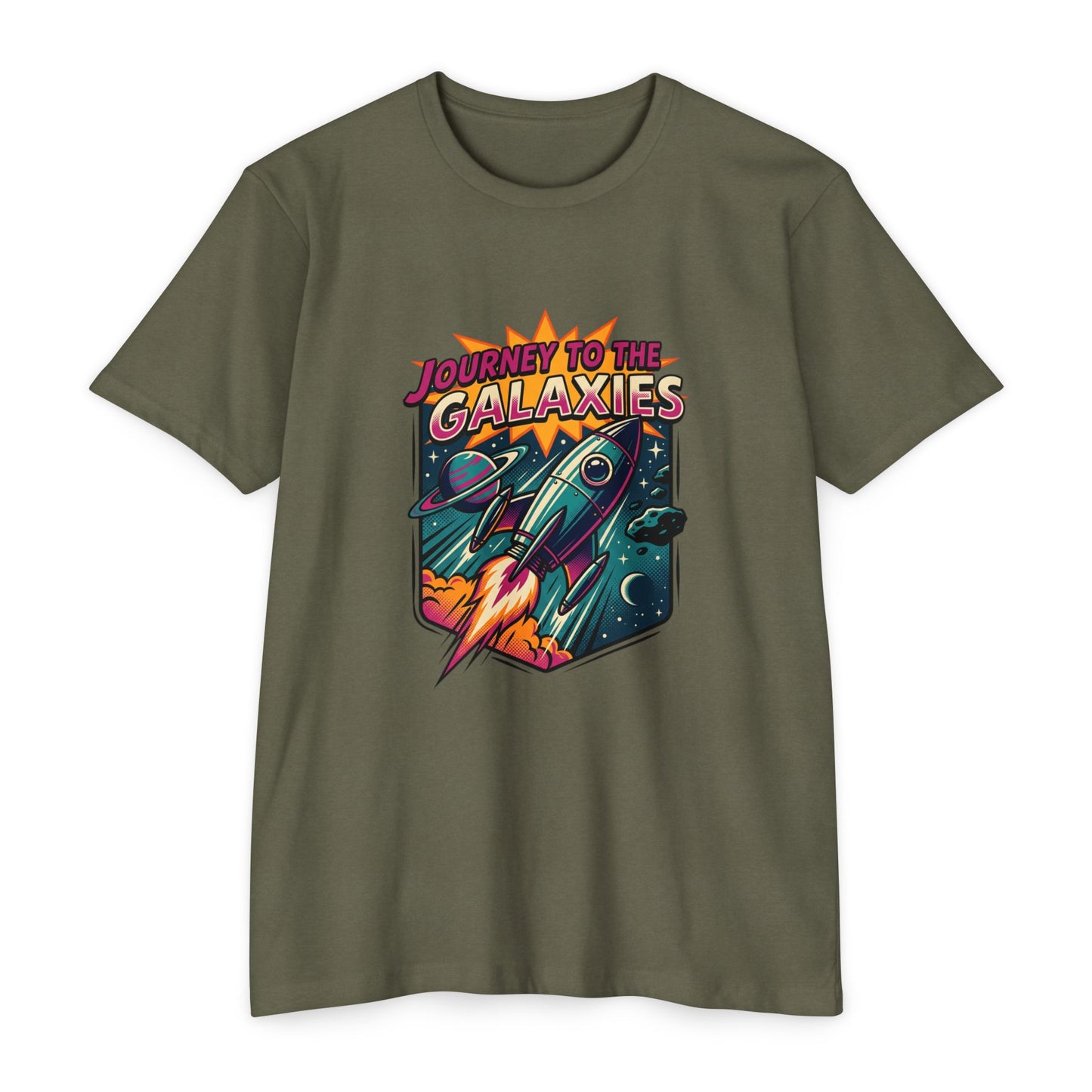 Journey to the Galaxies T-Shirt — Retro Rocket Space Tee