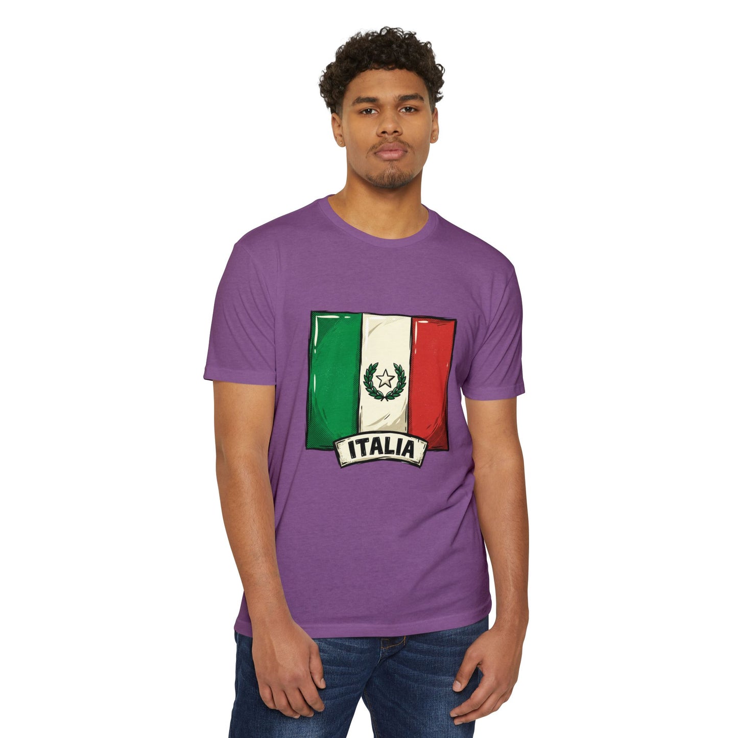 Italian Flag Vintage Crest T-Shirt — Italia Graphic Tee