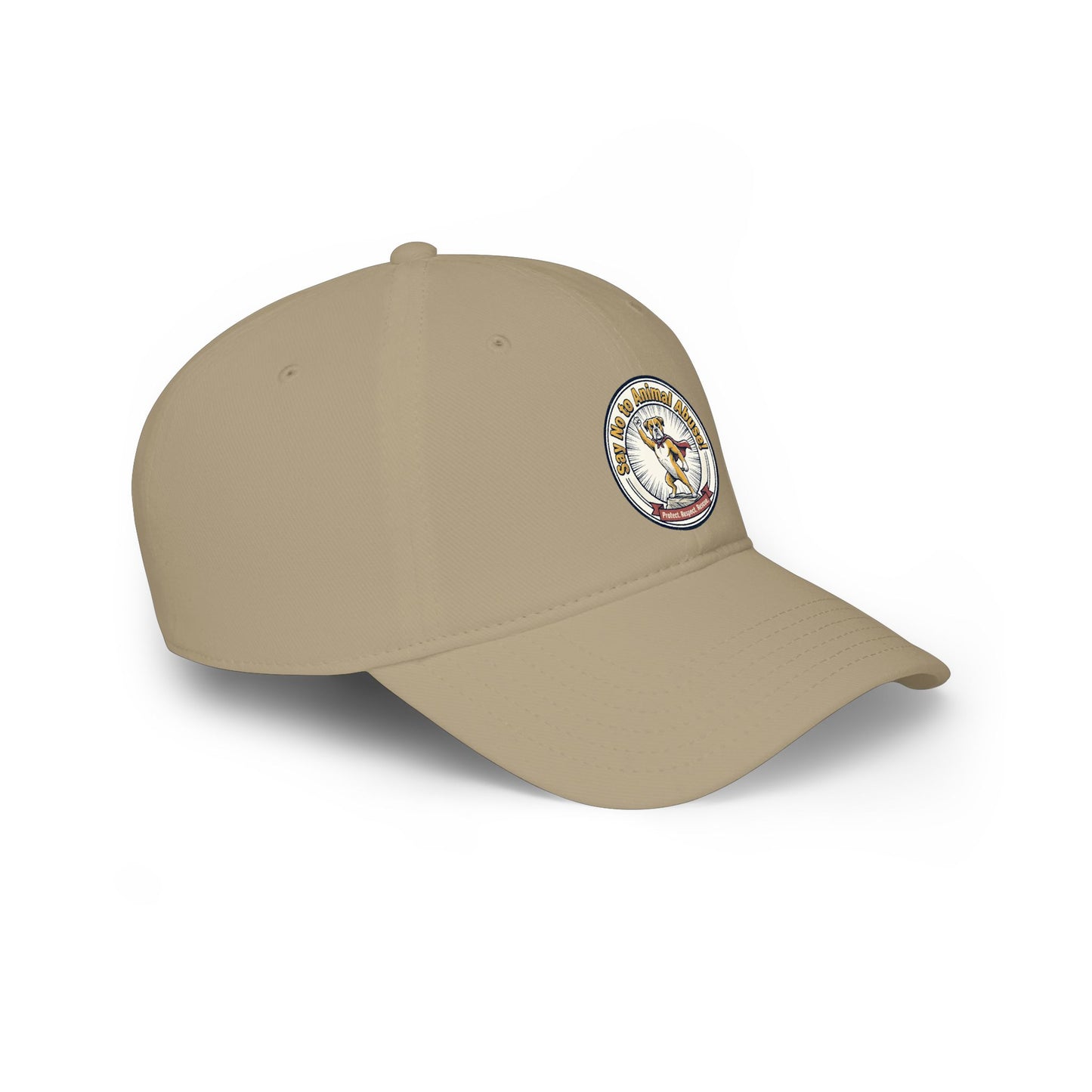 Embroidered Golden Retriever Patch Baseball Cap — Low Profile Red Dog Lover Hat