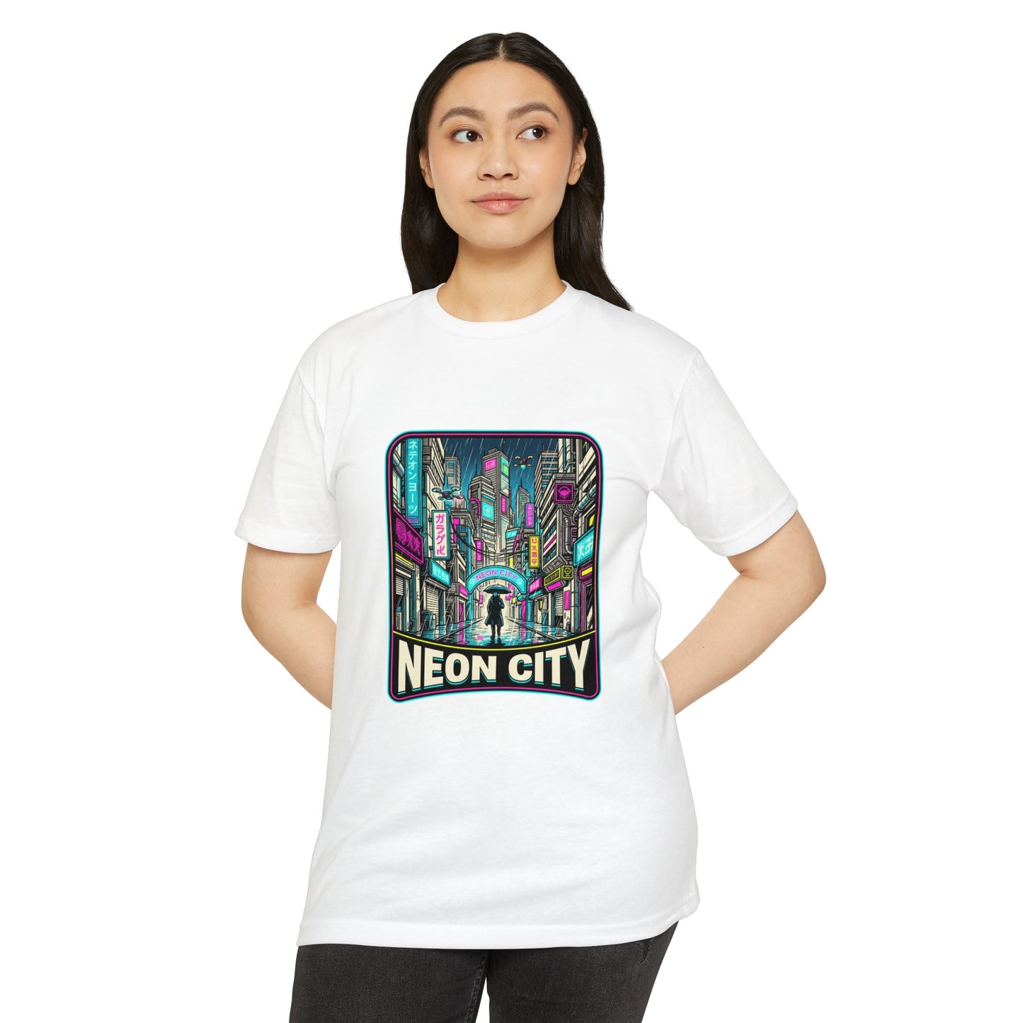 Neon City Retro Cyberpunk T-Shirt — Retro Cyberpunk Streetwear Tee