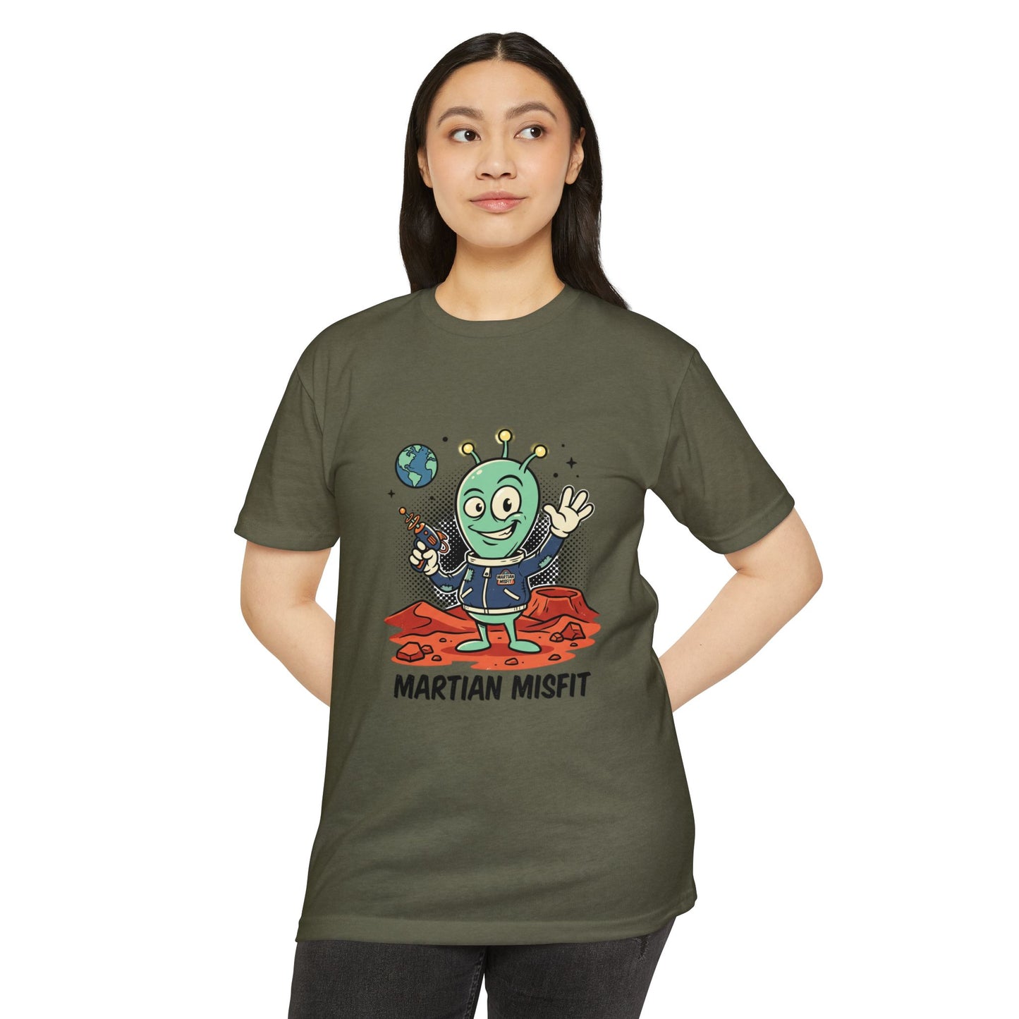 Martian Misfit Retro Alien T-Shirt — Cute Space Graphic Tee
