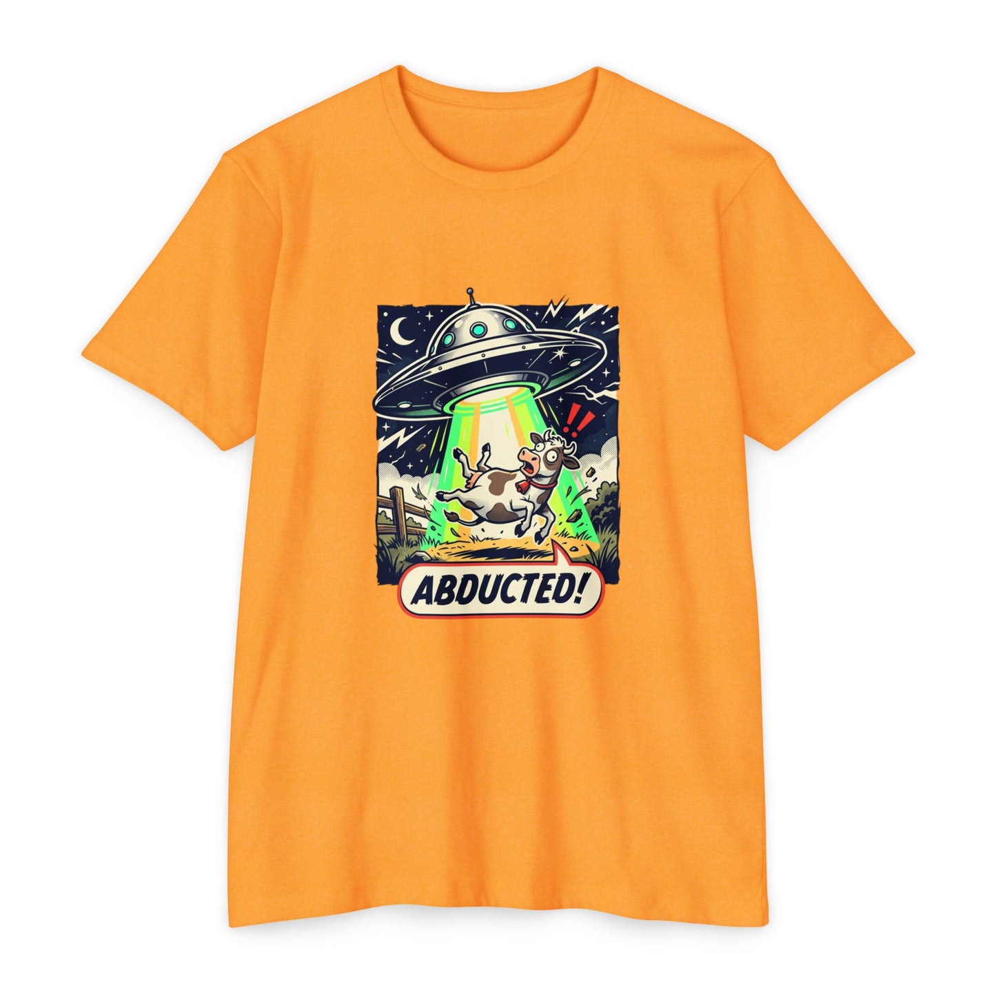 Abducted! Alien UFO Retro Sci‑Fi Graphic T-Shirt