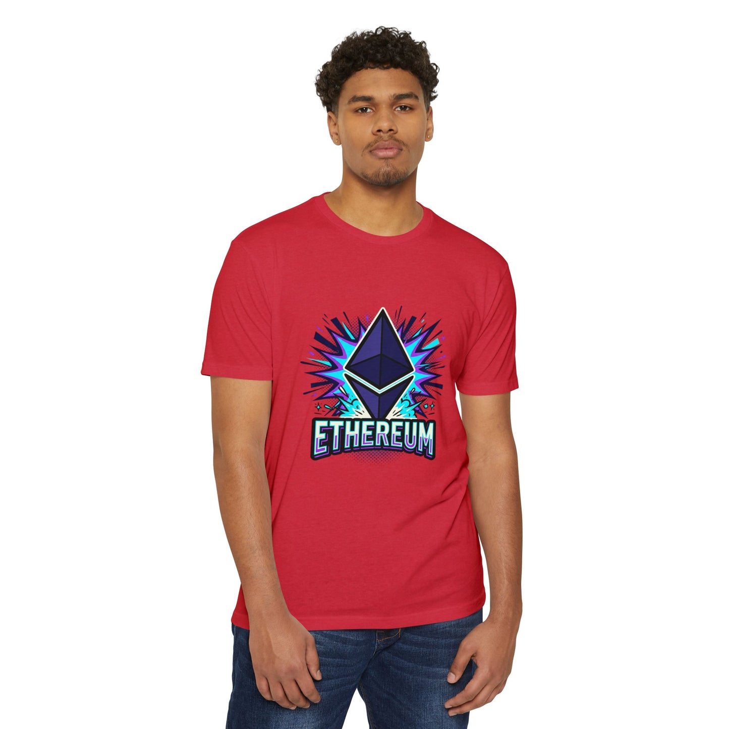 Ethereum Crypto Logo T-Shirt — Retro Neon Blockchain Tee