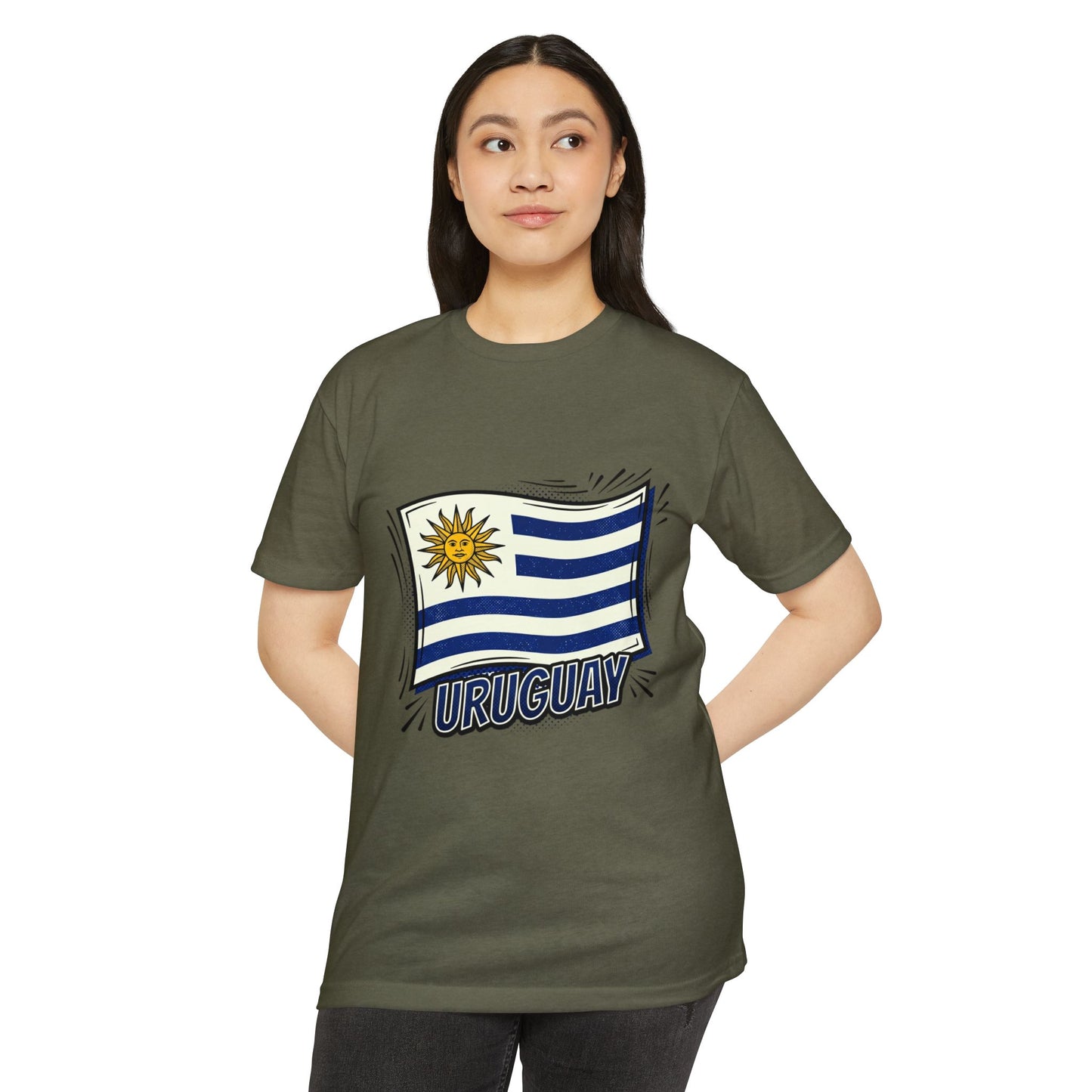 Uruguay Flag Retro Sun & Stripes T-Shirt