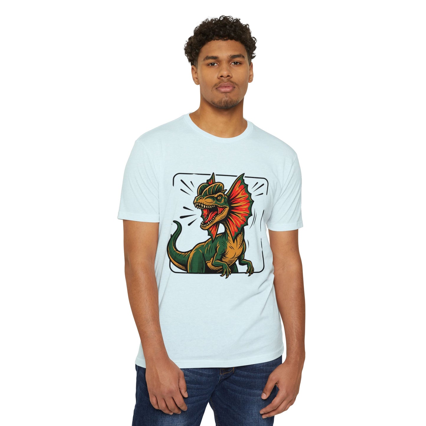 Frilled Lizard Dino Tee — Colorful Frill Graphic T-Shirt