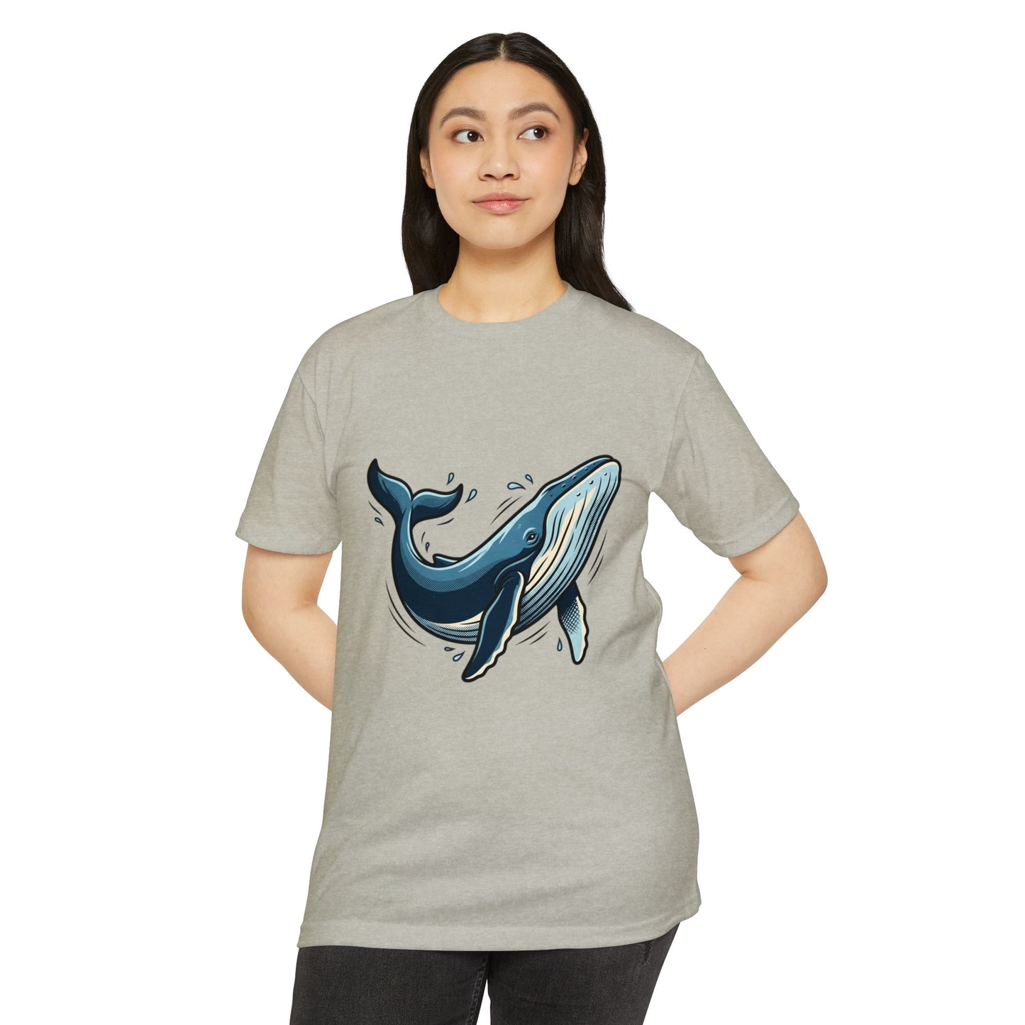 Whale Illustration T-Shirt — Retro Ocean Graphic Tee