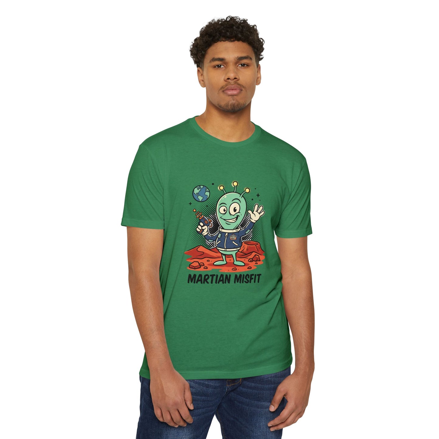 Martian Misfit Retro Alien T-Shirt — Cute Space Graphic Tee