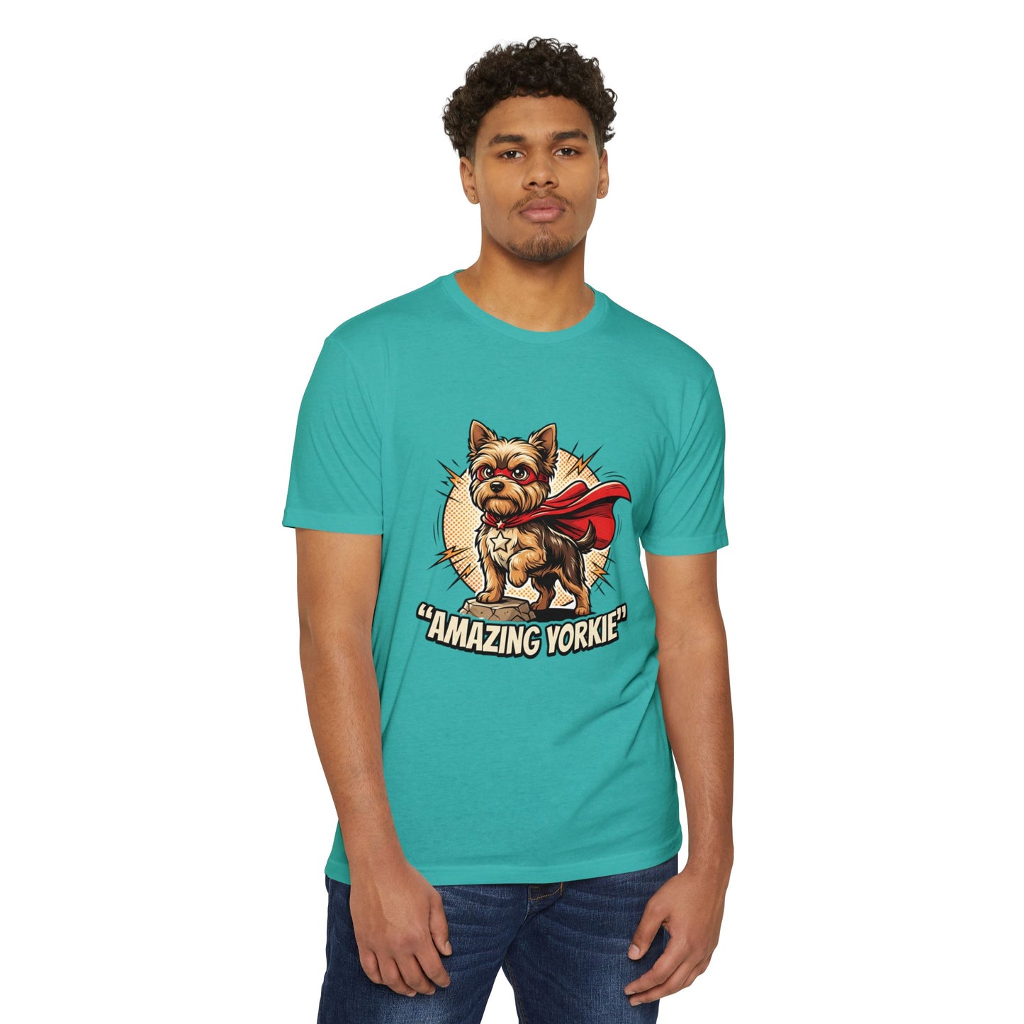 Yorkie Superhero T-Shirt — Cute Yorkshire Terrier Graphic Tee