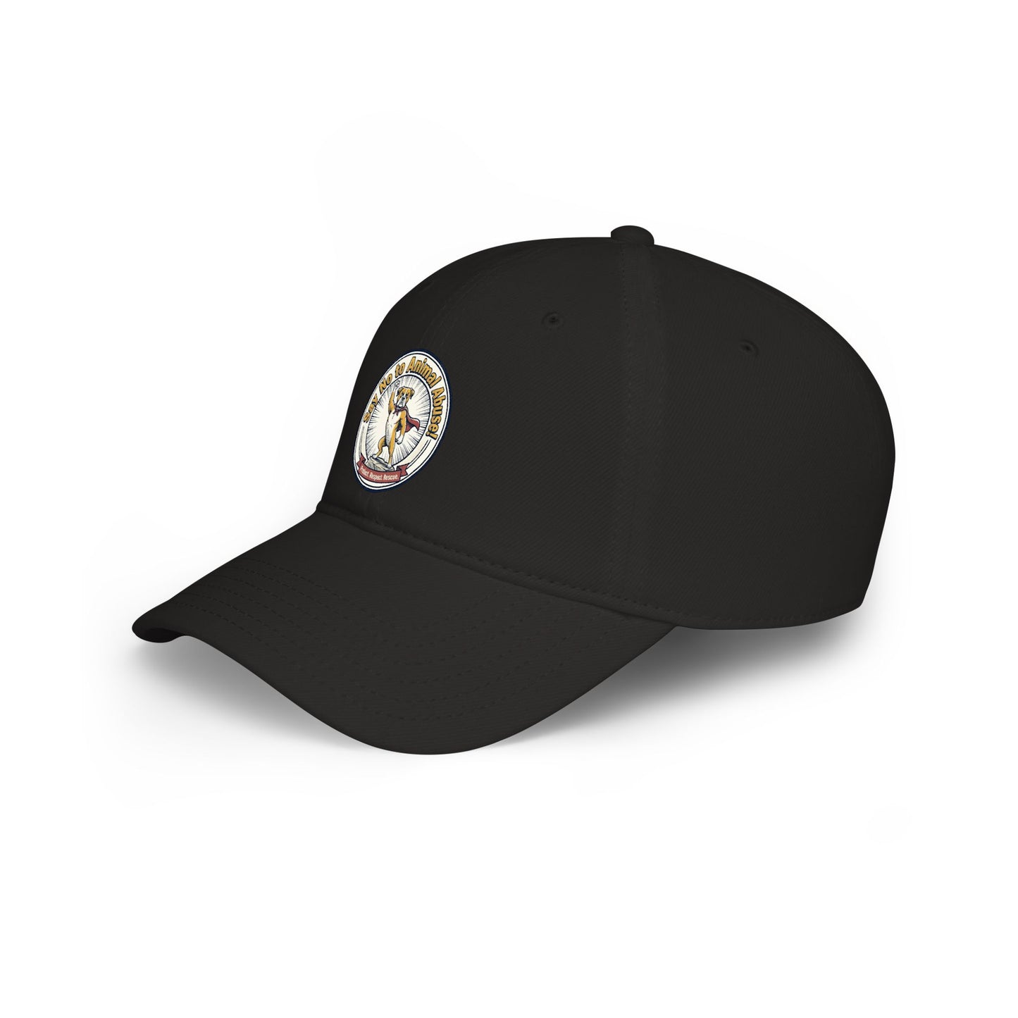 Embroidered Golden Retriever Patch Baseball Cap — Low Profile Red Dog Lover Hat