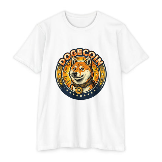 Dogecoin Coin Logo T‑Shirt — Retro Shiba Inu Crypto Tee