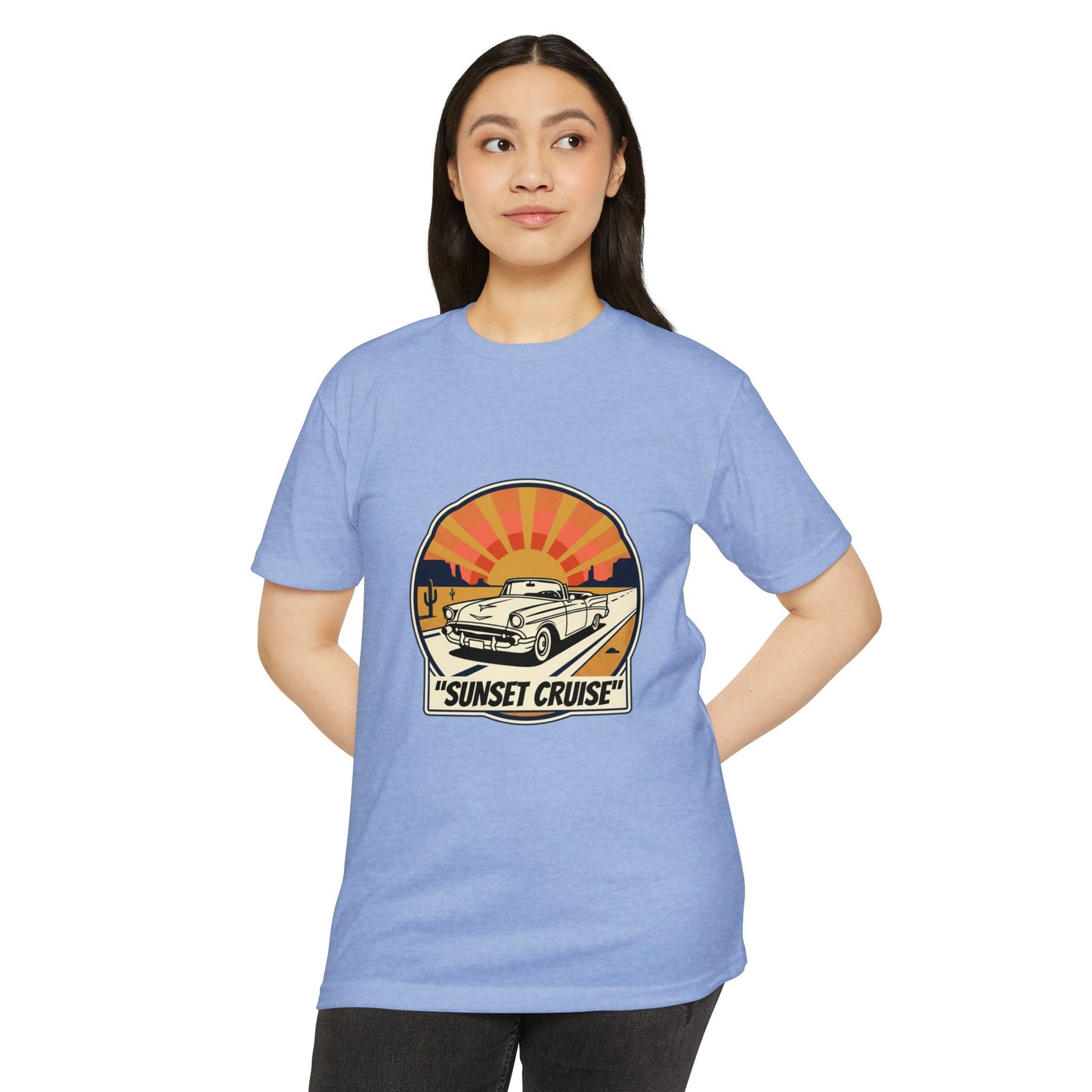 Sunset Cruise Vintage Car T-Shirt
