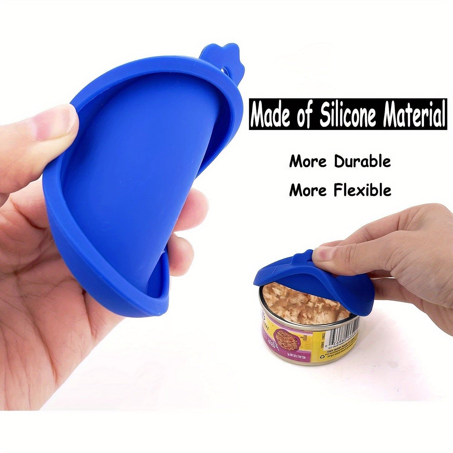 4pcs Silicone Cat Food Can Lids - Keep Your Pet's Food Fresh and Tasty - Fits 3oz Cans - Set of 4