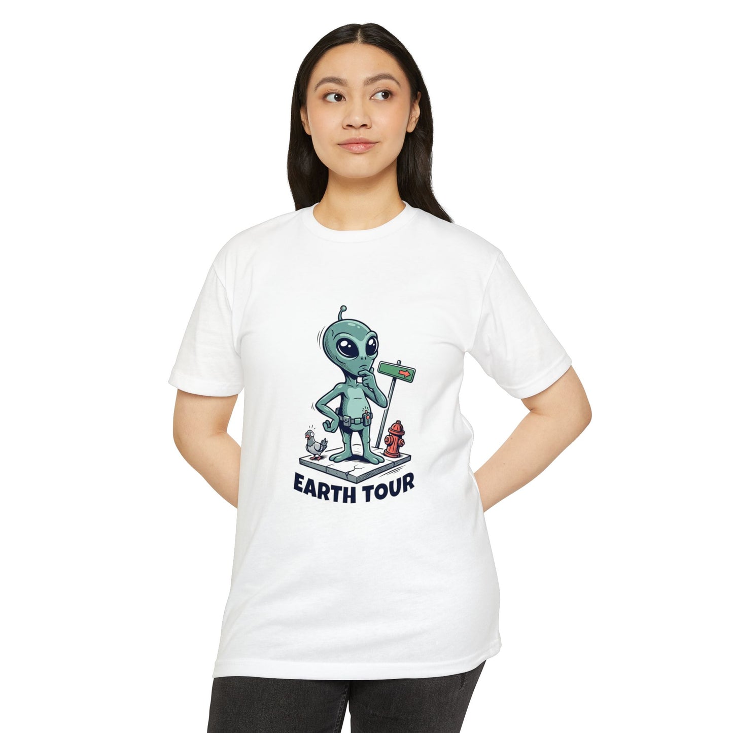 Alien 'Earth Tour' T-Shirt — Cute Space Visitor Graphic Tee