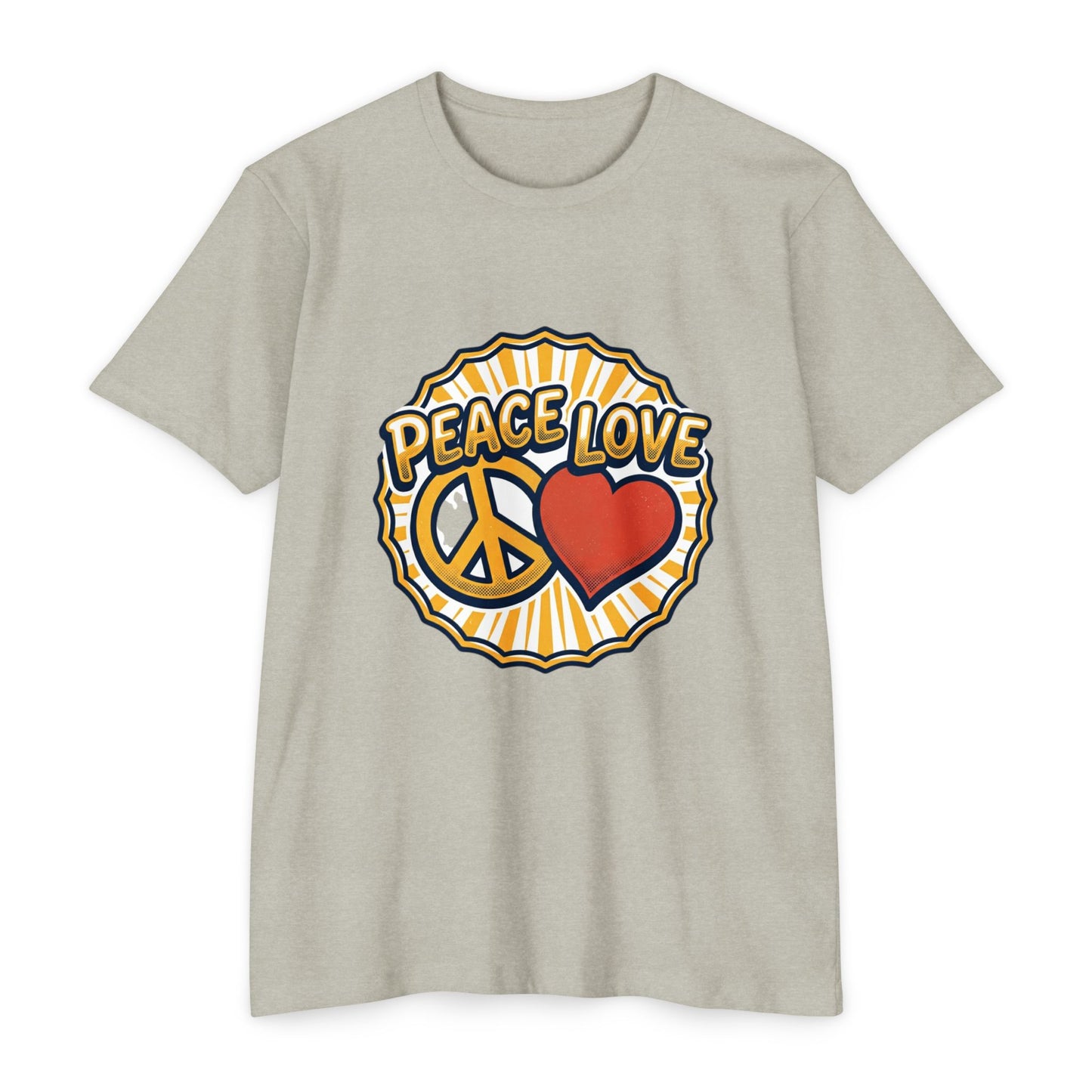 Peace Love Heart T-Shirt – Retro 70s Peace Sign Tee