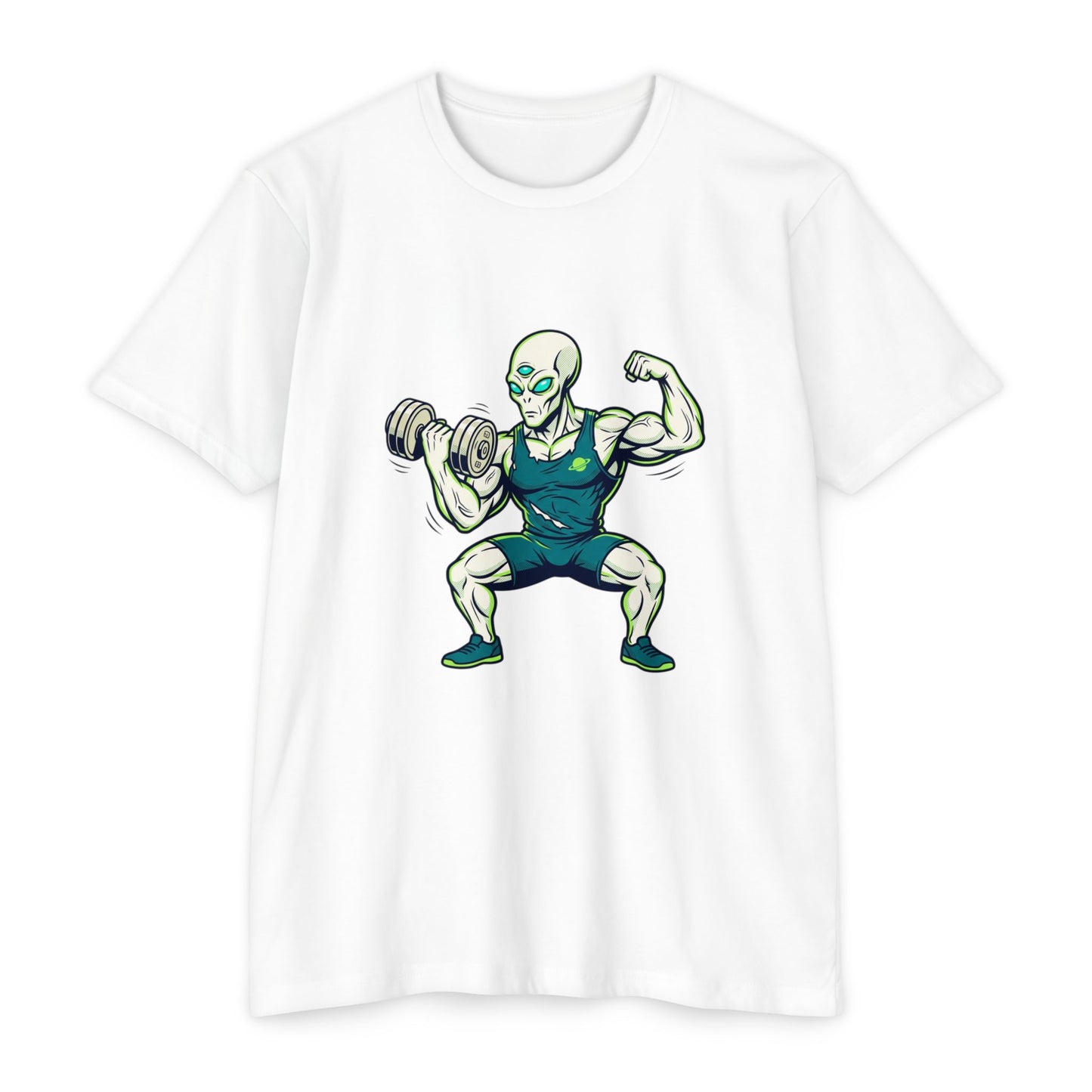 Alien Weightlifter Gym T-Shirt — Fitness Workout Tee