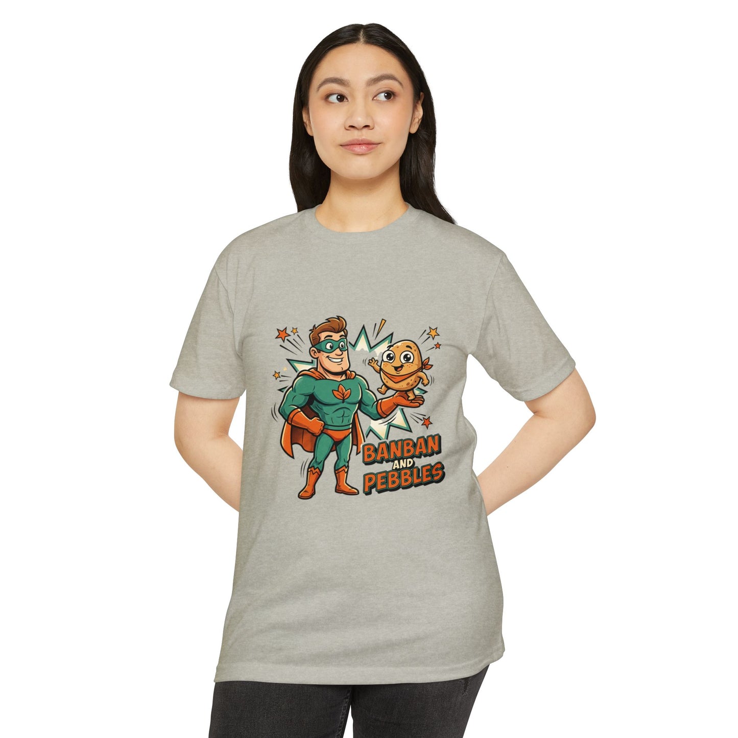 Banban and Pebbles Superhero Kids T-Shirt
