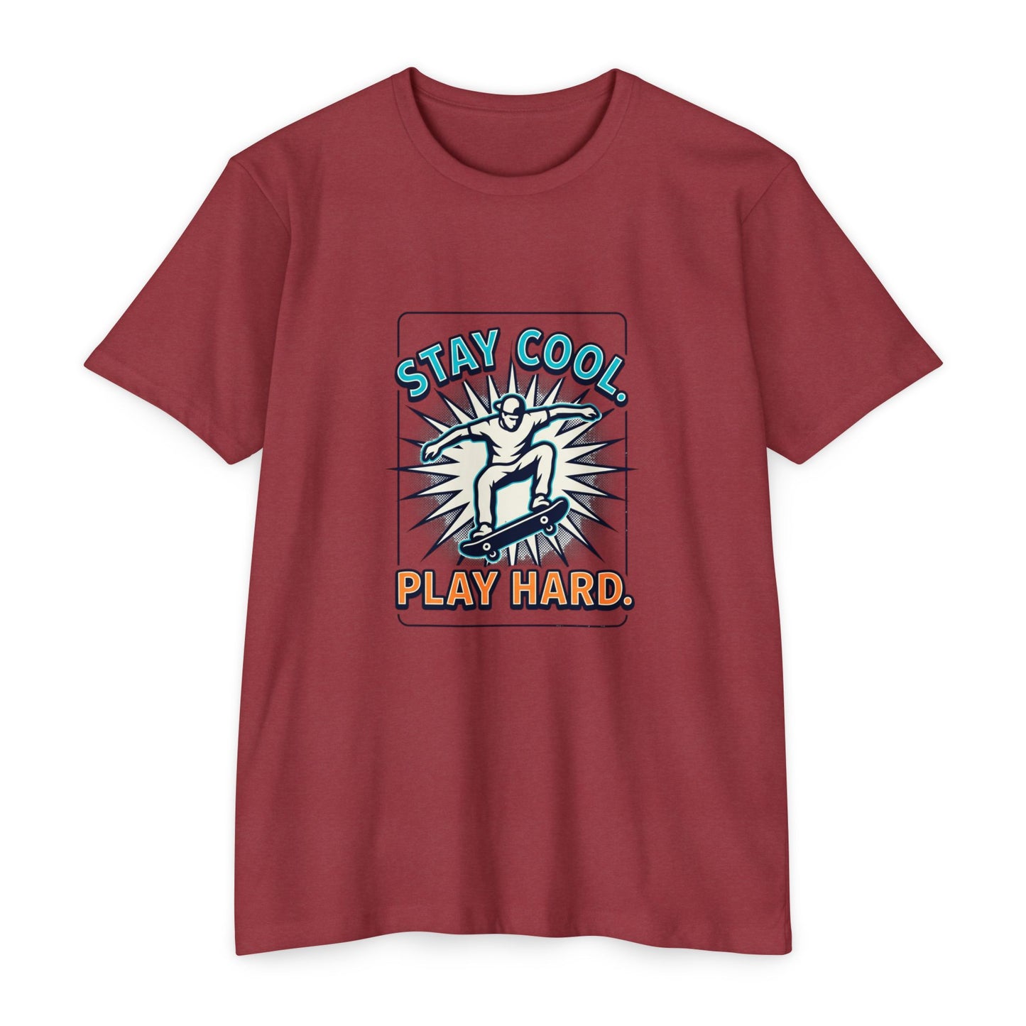 Stay Cool Play Hard Skateboard T-Shirt