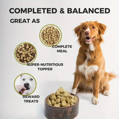 2 Pack FURRY WONDER Freeze Dried Raw Dog Food Lamb and Chicken Recipe 16 Ounce USA Made Grain Free High Protein Dog Food for Complete Meal or Food Topper Freeze Dried Raw Diet for Sensitive Digestion