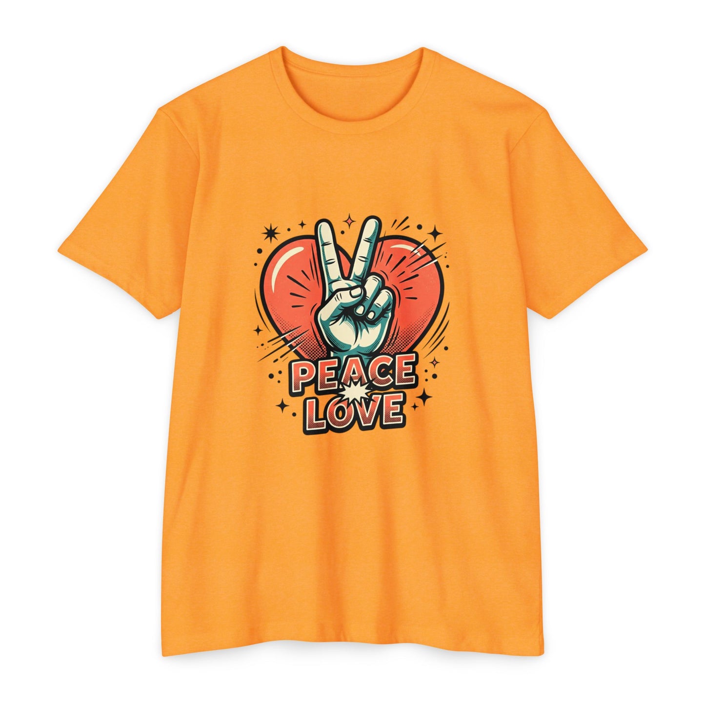 Peace Love Graphic T-Shirt — Retro Vibe Peace Sign Tee