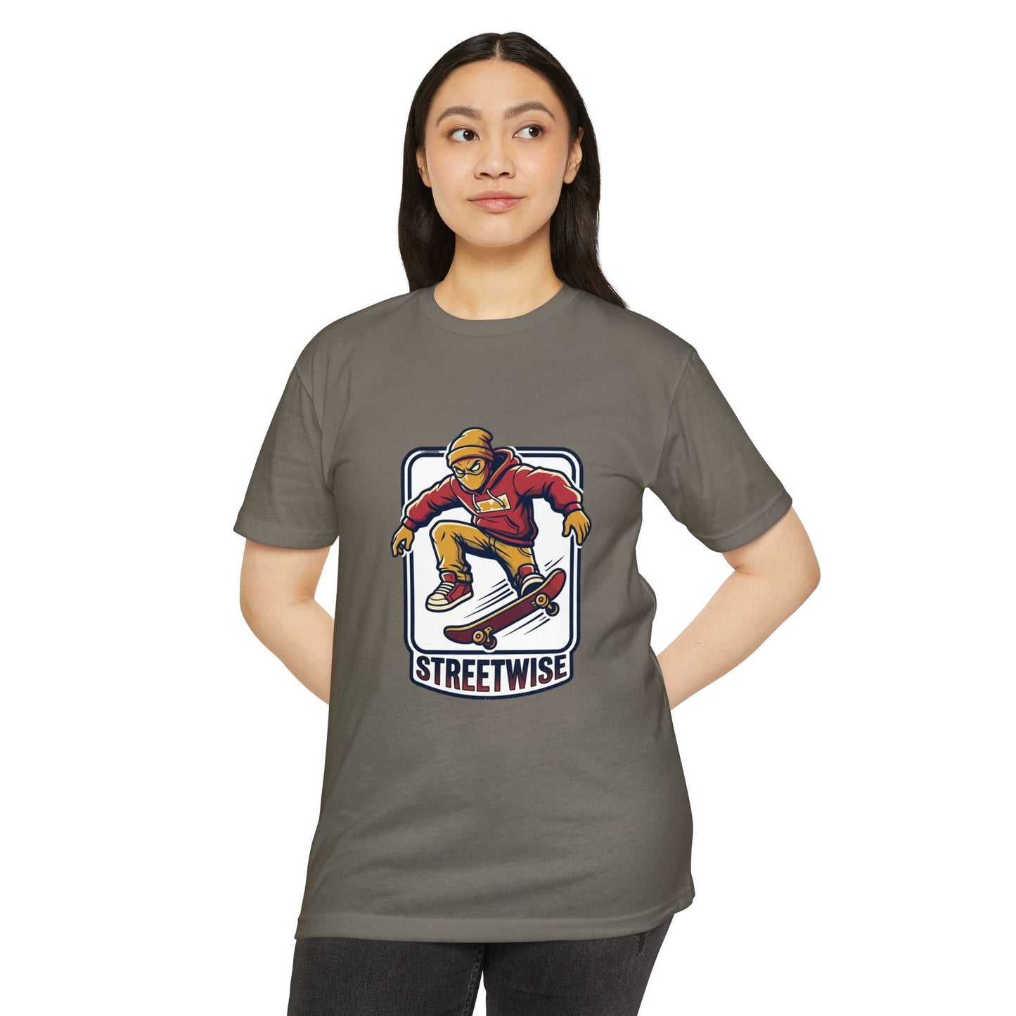 Retro Skateboarder Streetwise T‑Shirt — Vintage Skate Graphic Tee