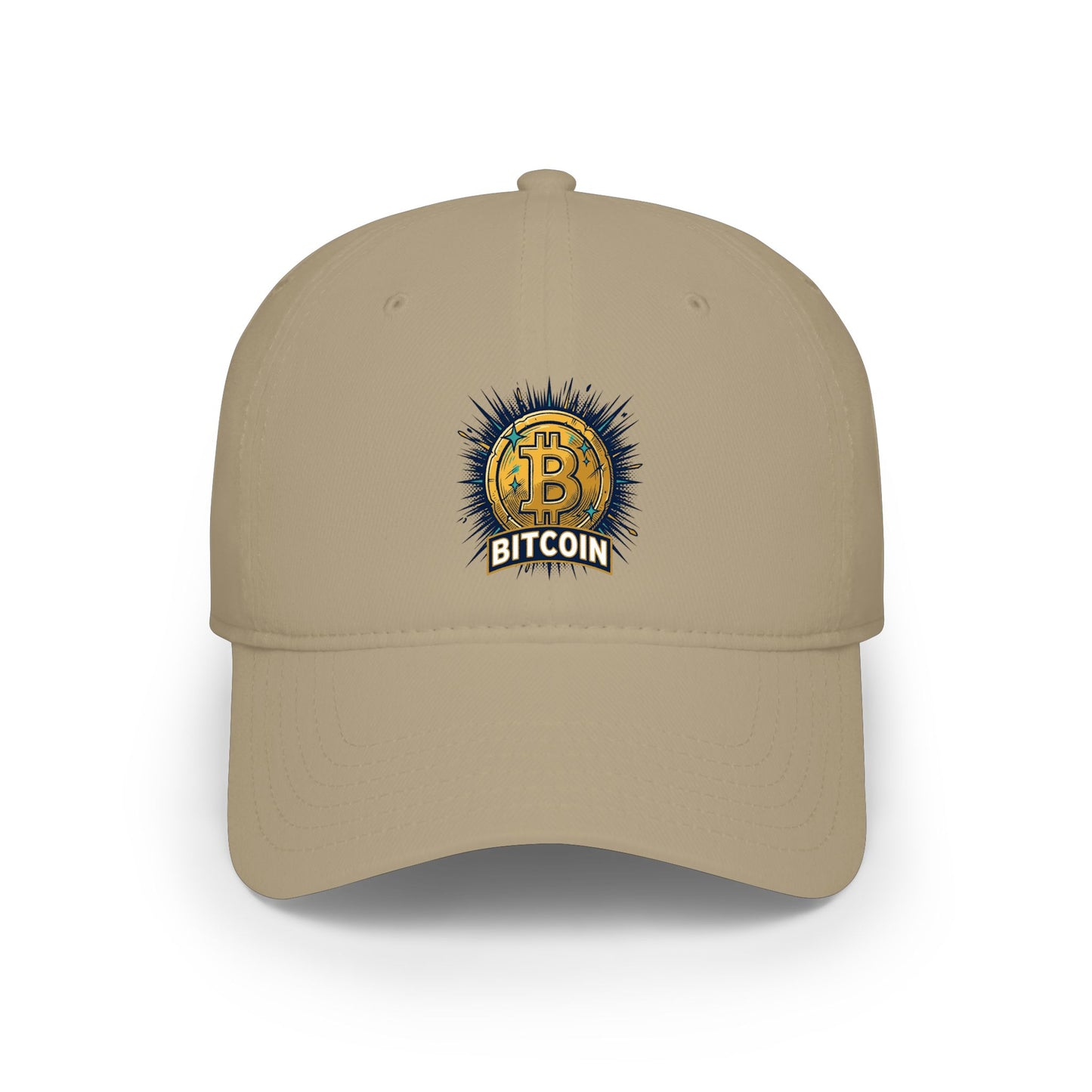 Bitcoin Sunburst Low Profile Baseball Cap — Crypto Logo Hat