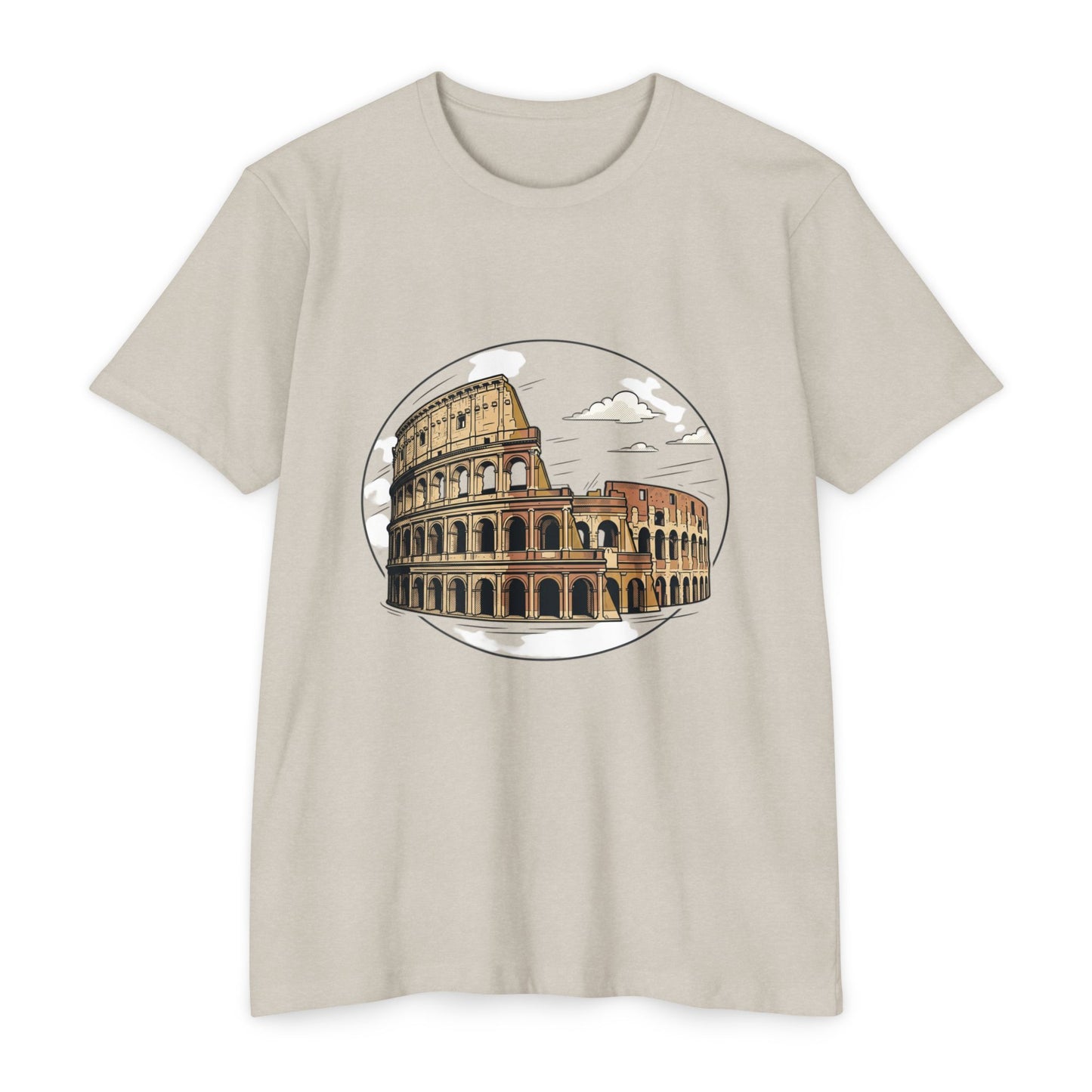 Colosseum Illustration Vintage Rome Travel T-Shirt