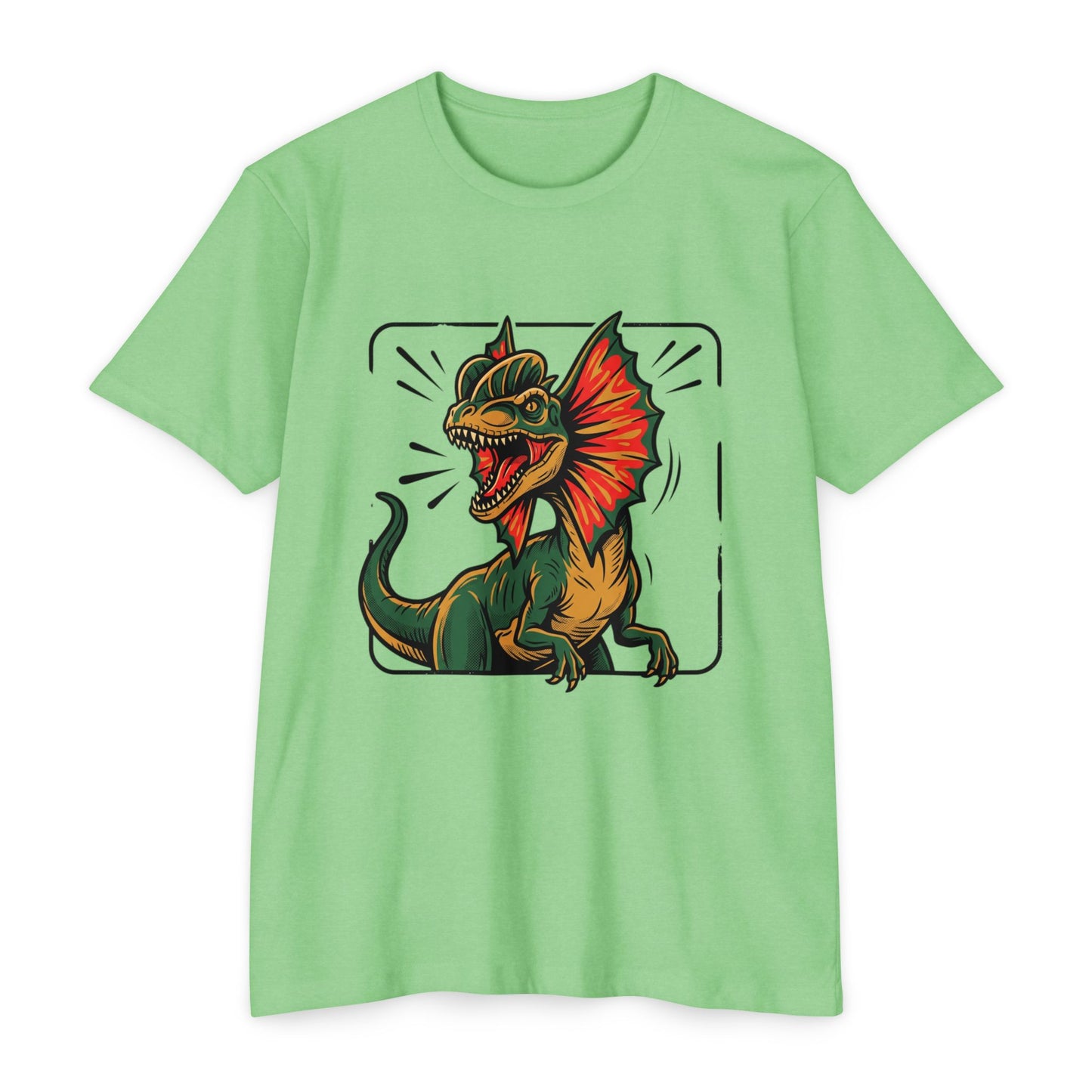 Frilled Lizard Dino Tee — Colorful Frill Graphic T-Shirt