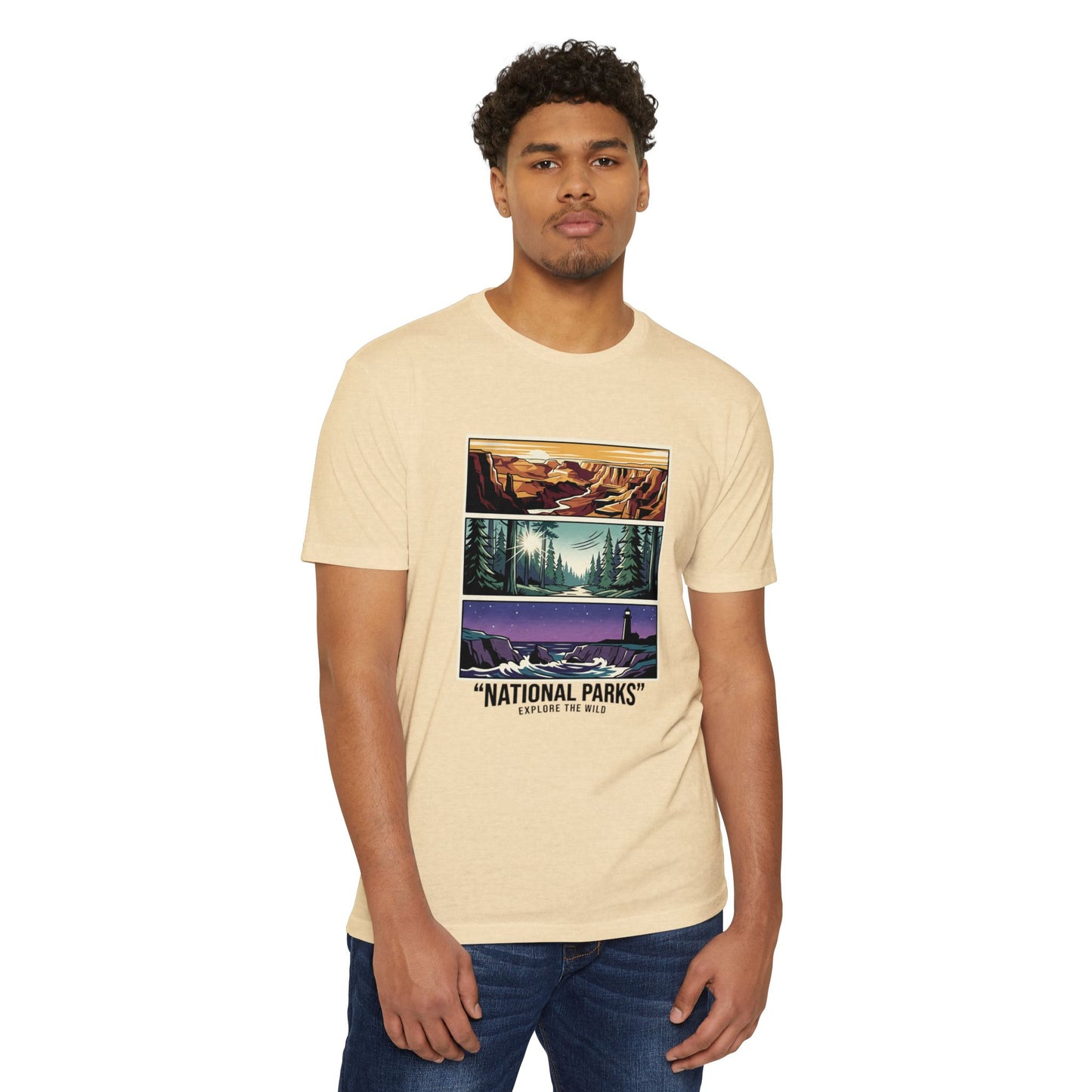 National Parks Scenic Panels T-Shirt — Explore the Wild Graphic Tee