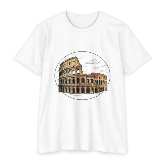 Colosseum Illustration Vintage Rome Travel T-Shirt
