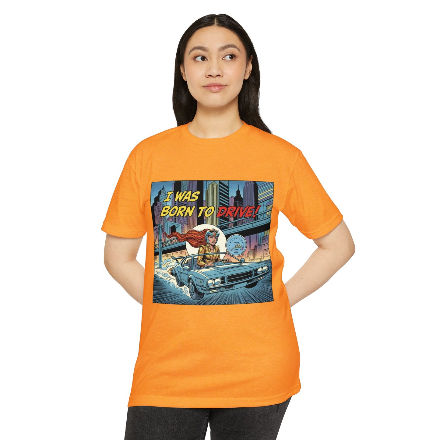 I Was Born to Drive Retro Comic Car T-Shirt