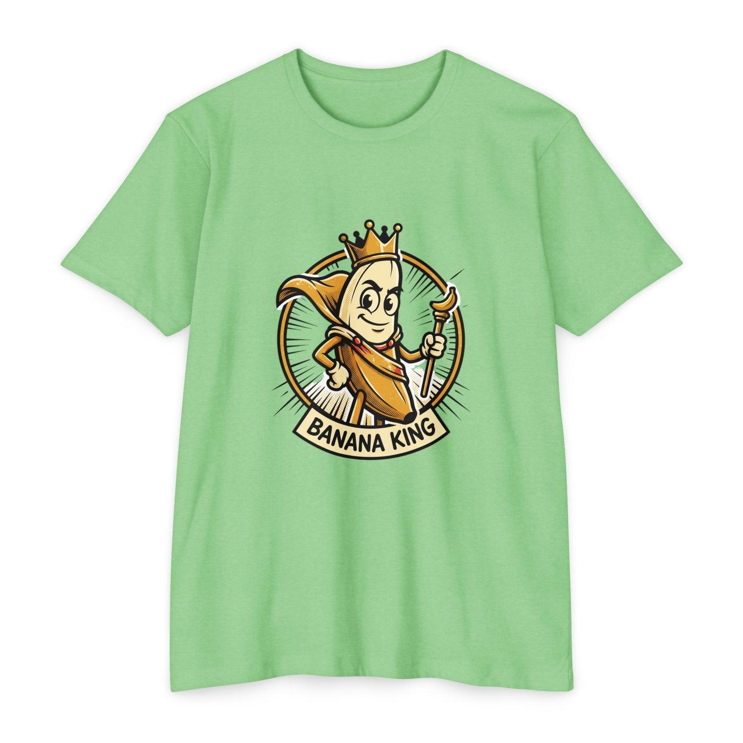 Banana King Retro Graphic T-Shirt — Vintage Fruit Mascot Tee