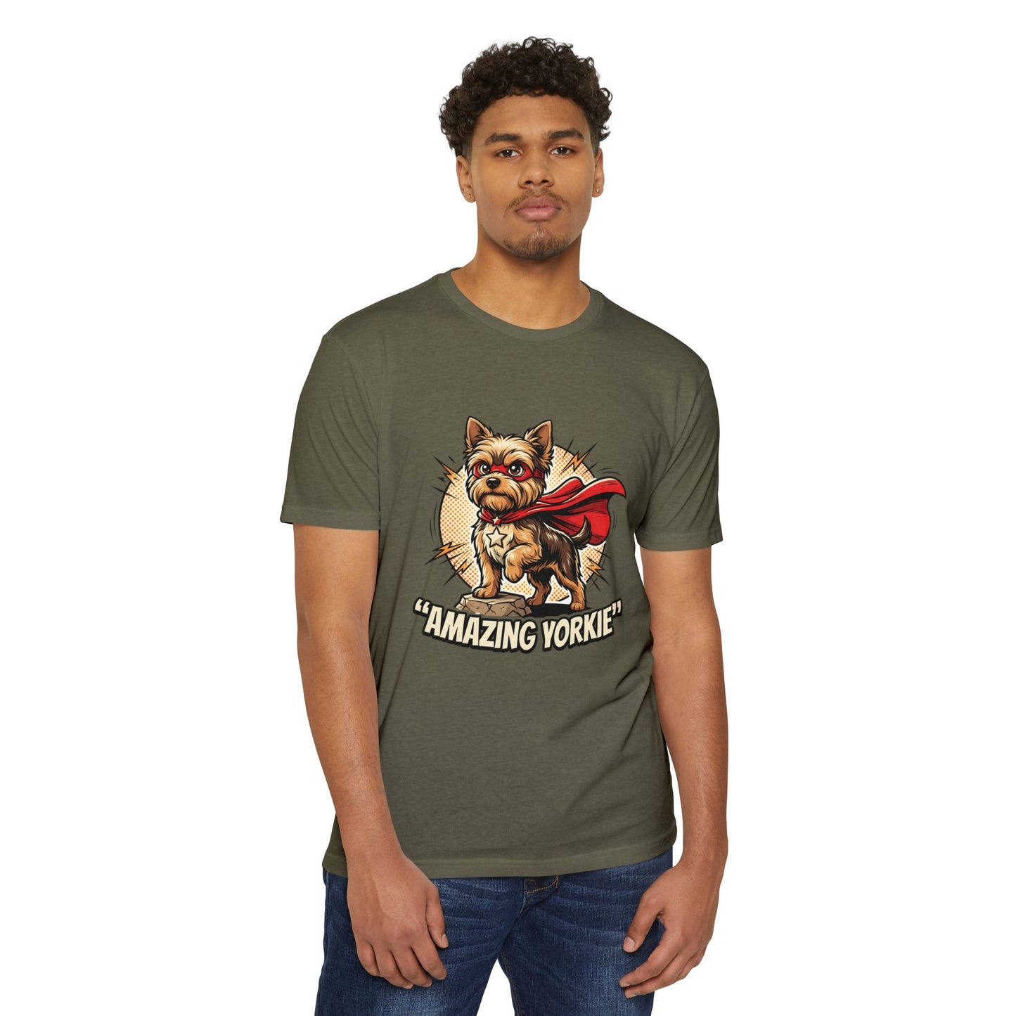 Yorkie Superhero T-Shirt — Cute Yorkshire Terrier Graphic Tee