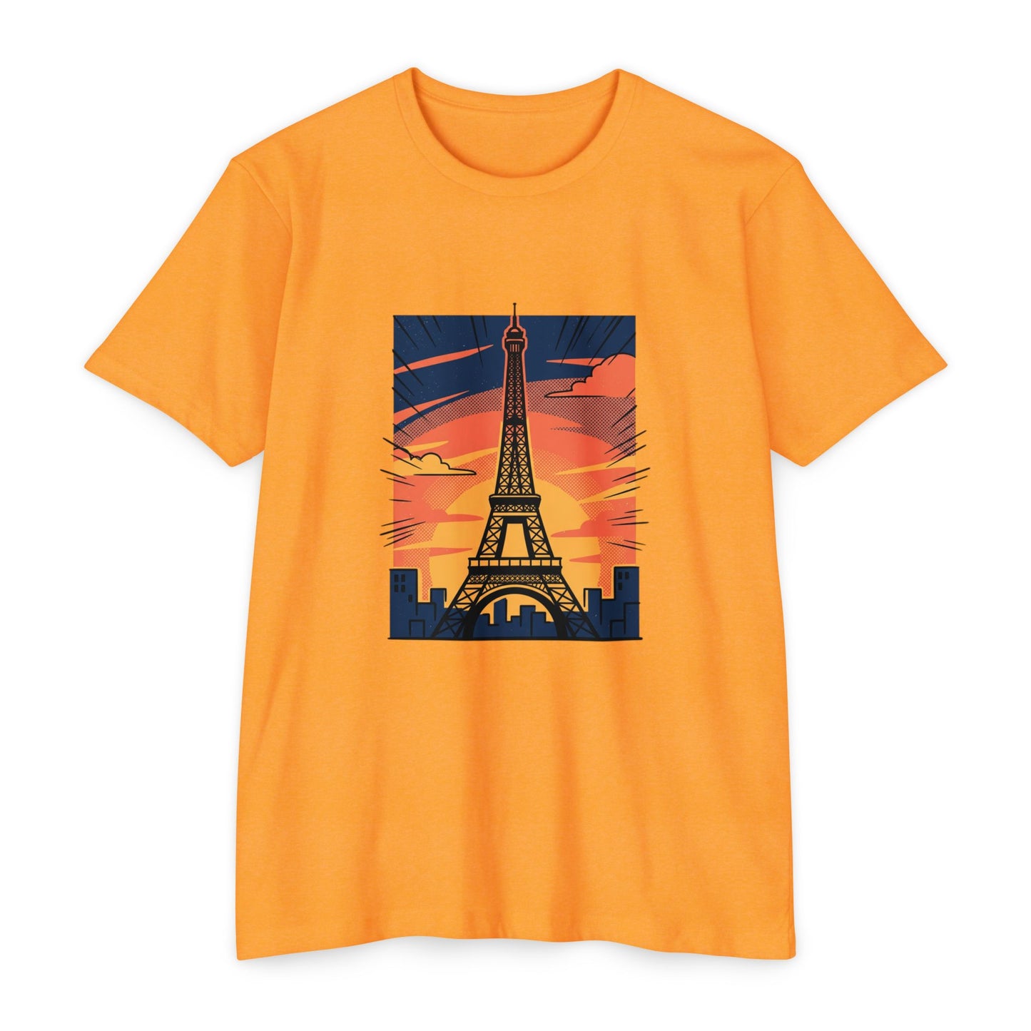 Vintage Paris Eiffel Tower Sunset T‑Shirt