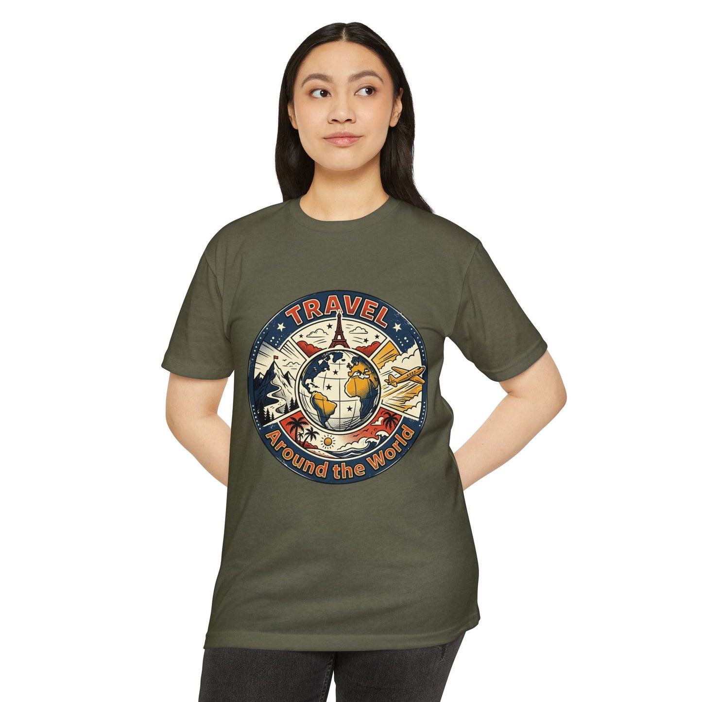 Vintage Globe Adventure T-Shirt — Travel Around the World Tee