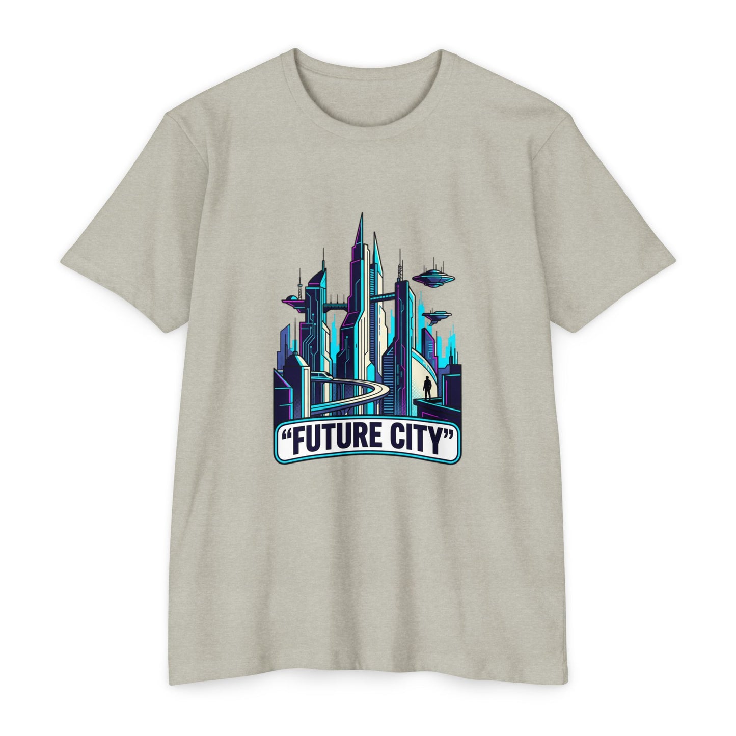 Future City Retro Futuristic Skyline T-Shirt