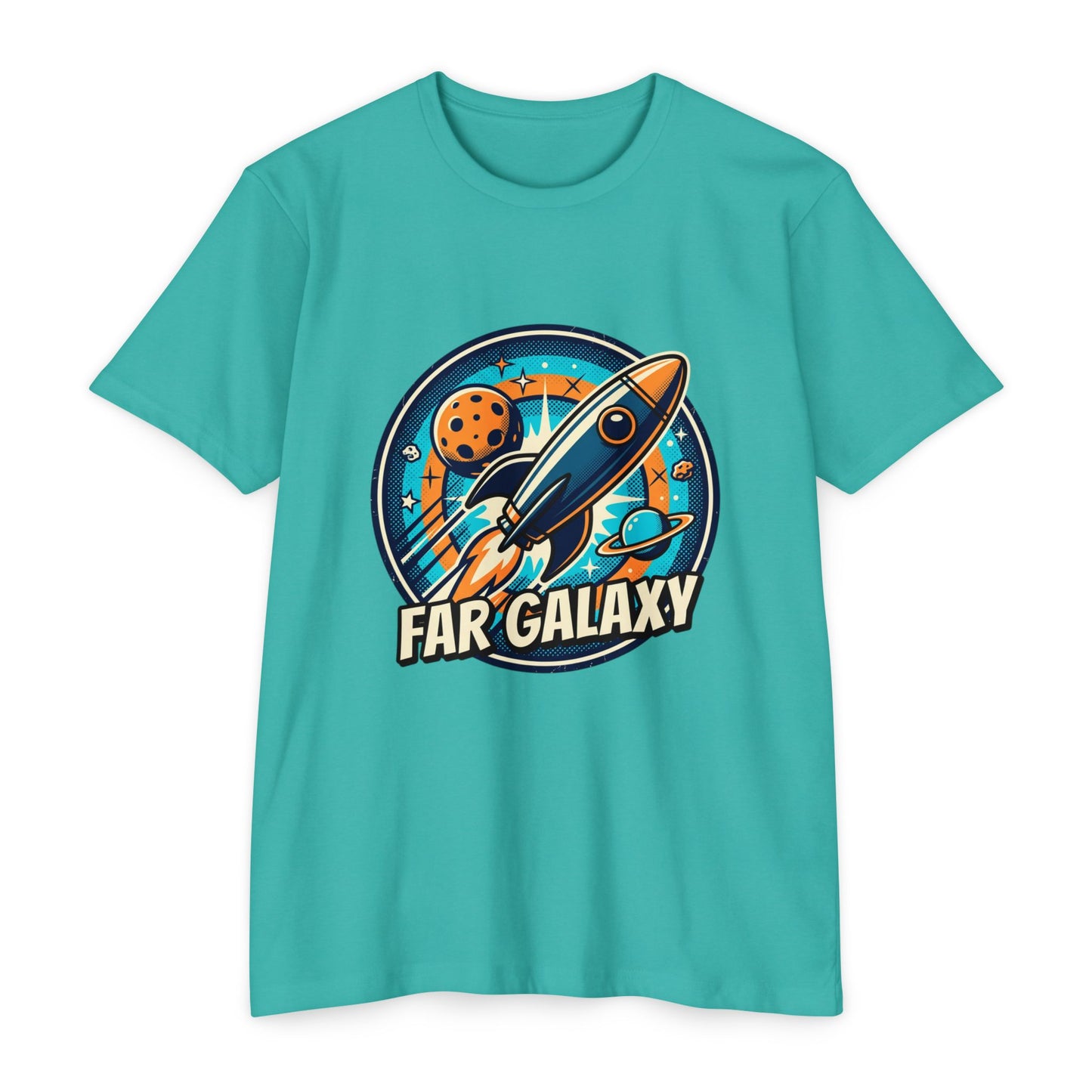 Retro Far Galaxy Rocket T-Shirt — Vintage Space Graphic Tee