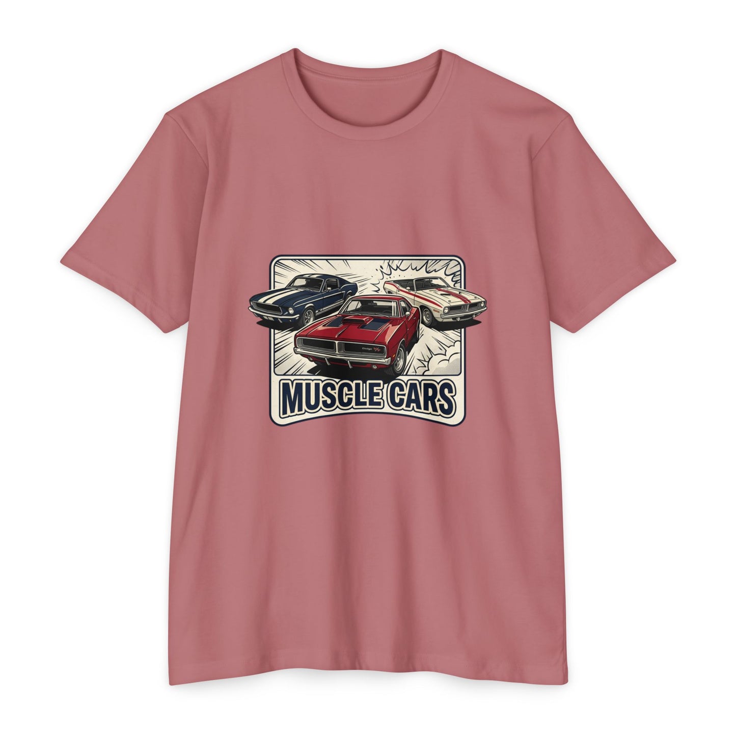 Retro Muscle Cars Graphic T-Shirt — Vintage Hot Rod Design