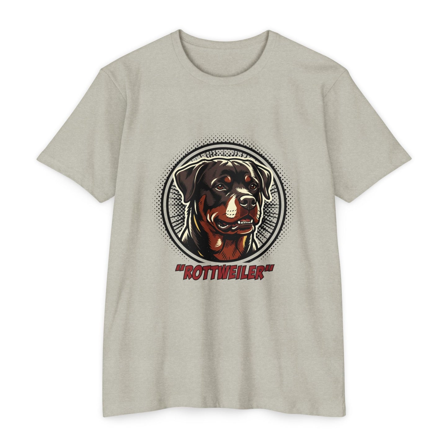 Rottweiler Vintage Portrait T-Shirt — Retro Dog Graphic Tee