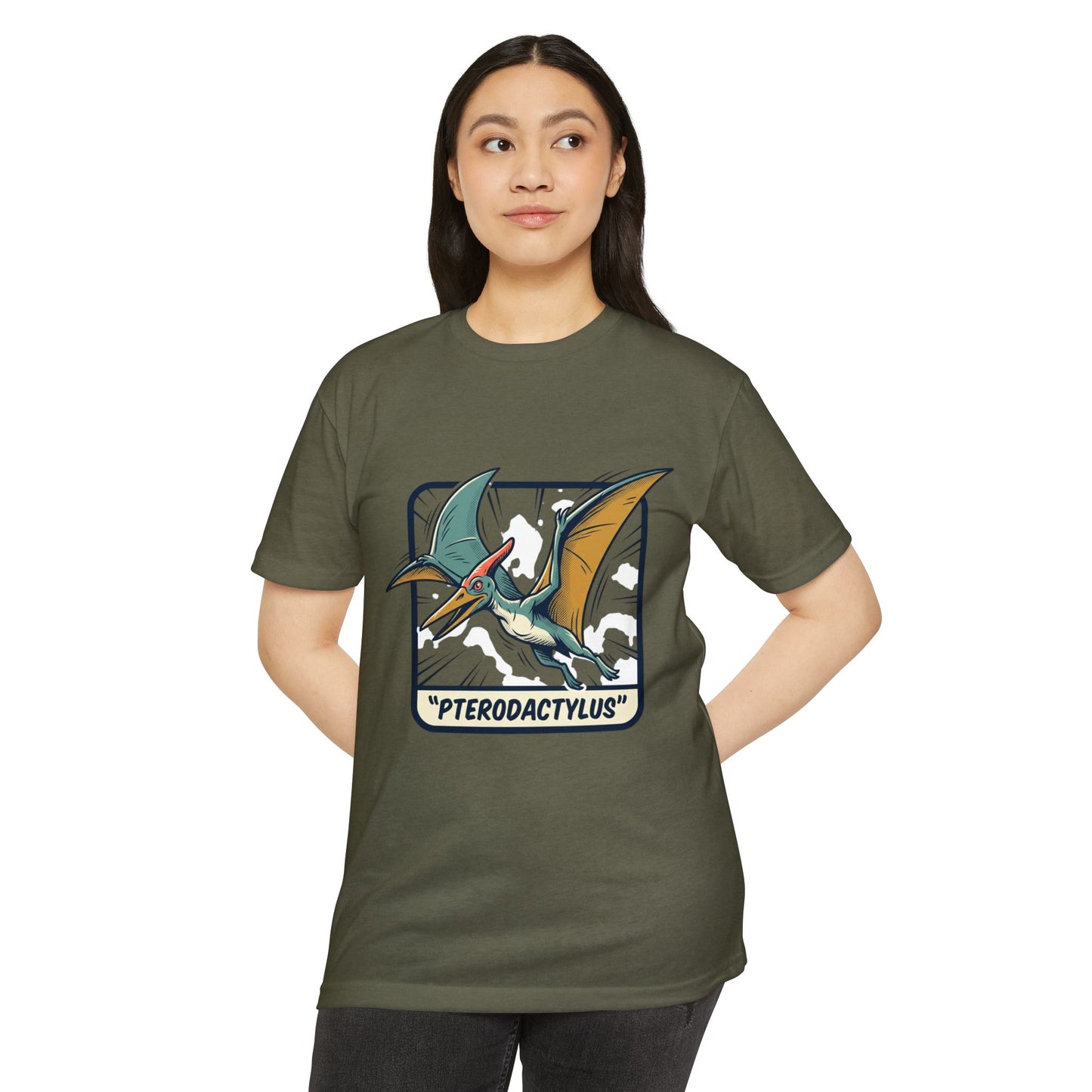 Vintage Pterodactylus Dino T-Shirt — Retro Dinosaur Graphic Tee