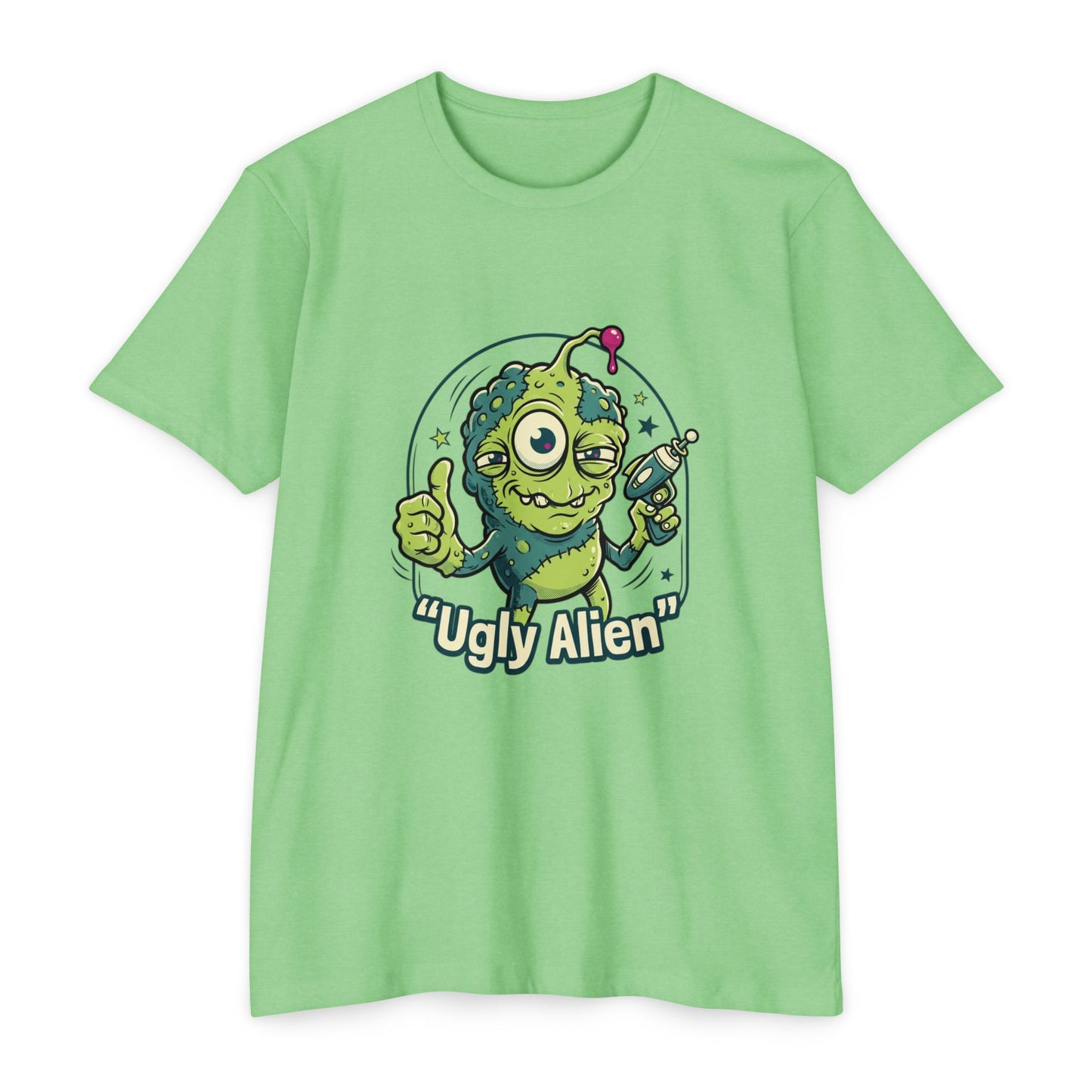 Ugly Alien Retro Cartoon Space Creature T-Shirt