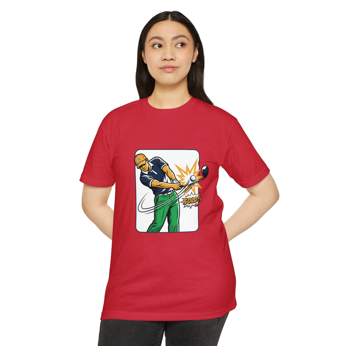 Solid Golfer Illustration Golf Swing T-Shirt