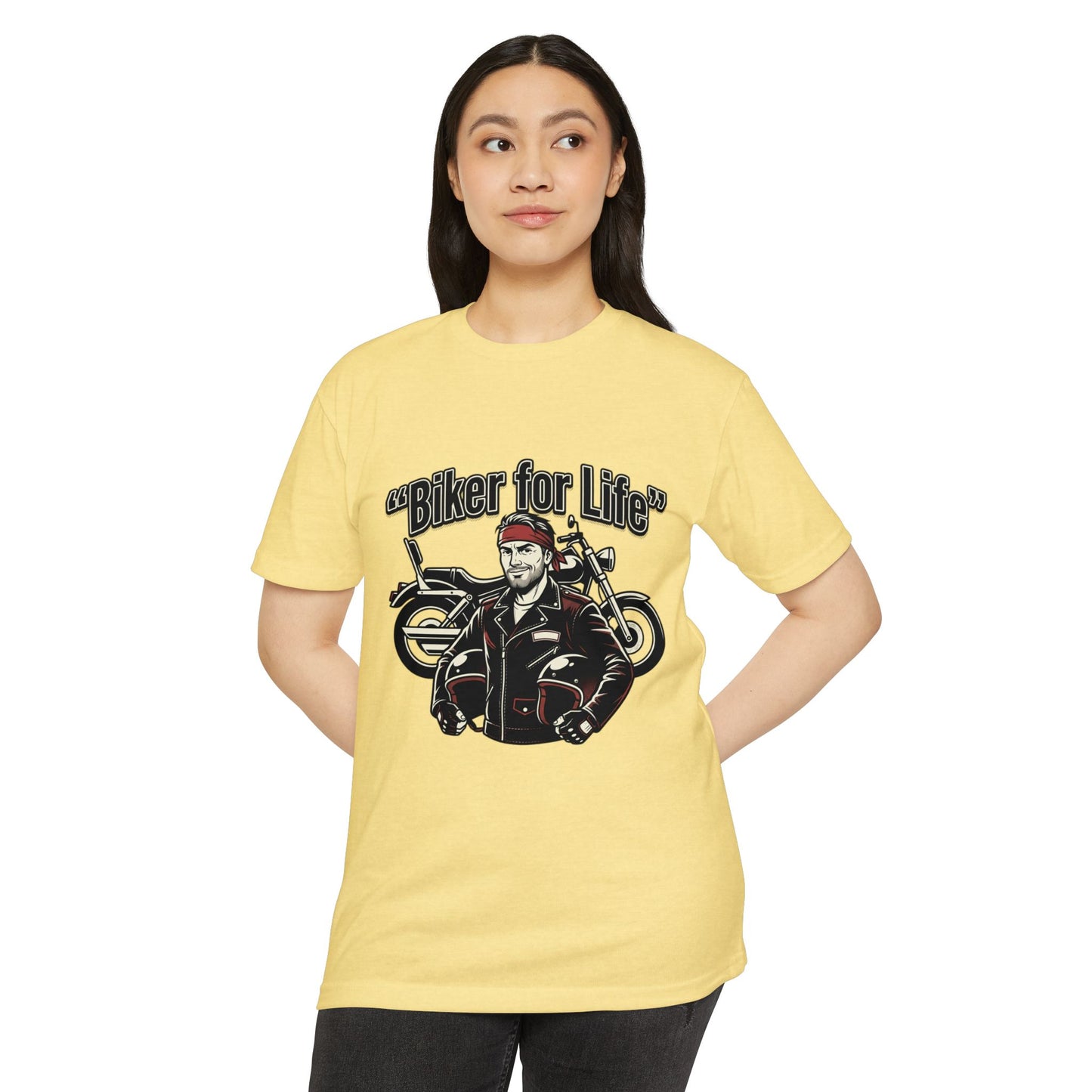 Biker For Life Vintage Motorcycle T-Shirt